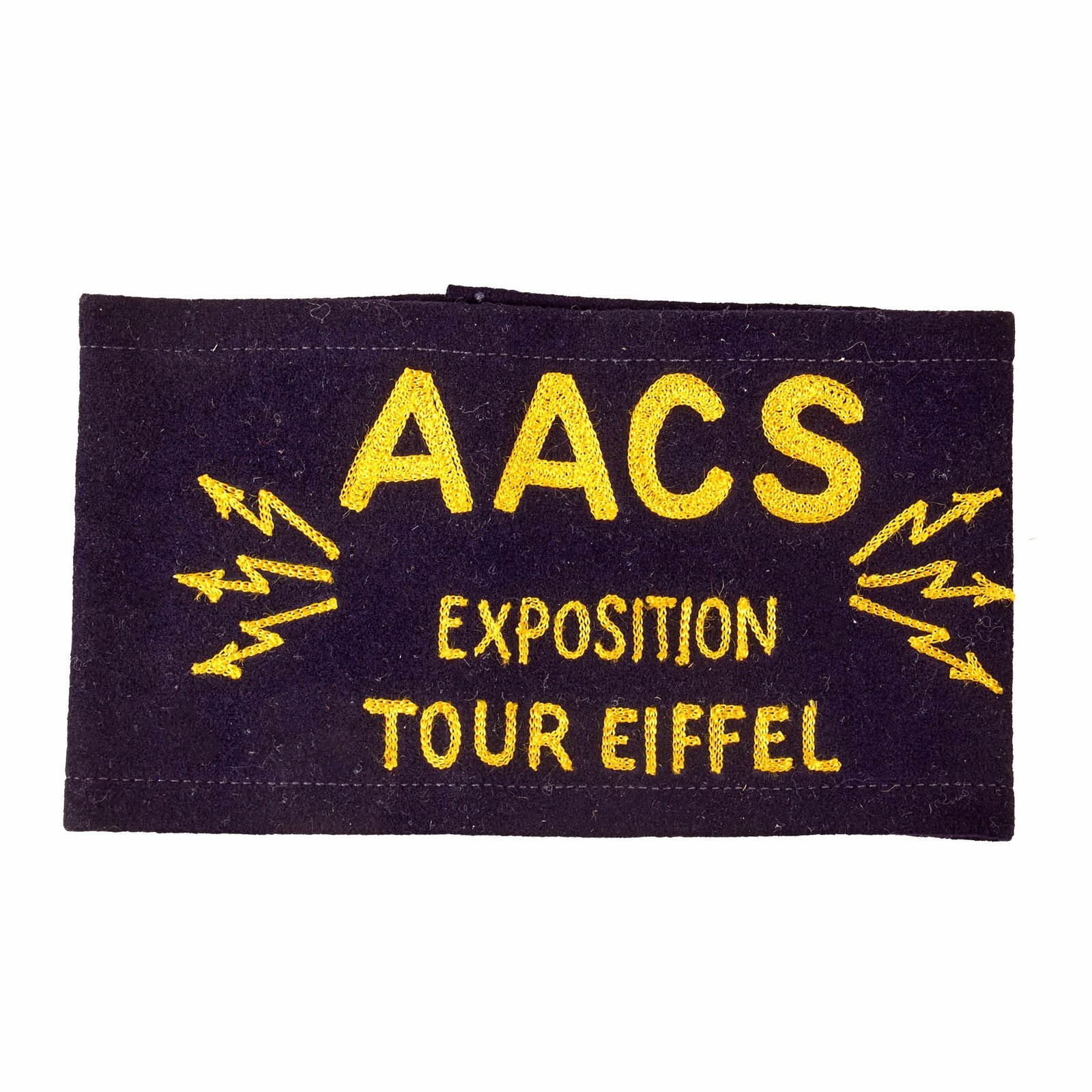 Original U.S. French WWII AACS Army Airways Communications System Exposition Tour Eiffel Armband - Rare