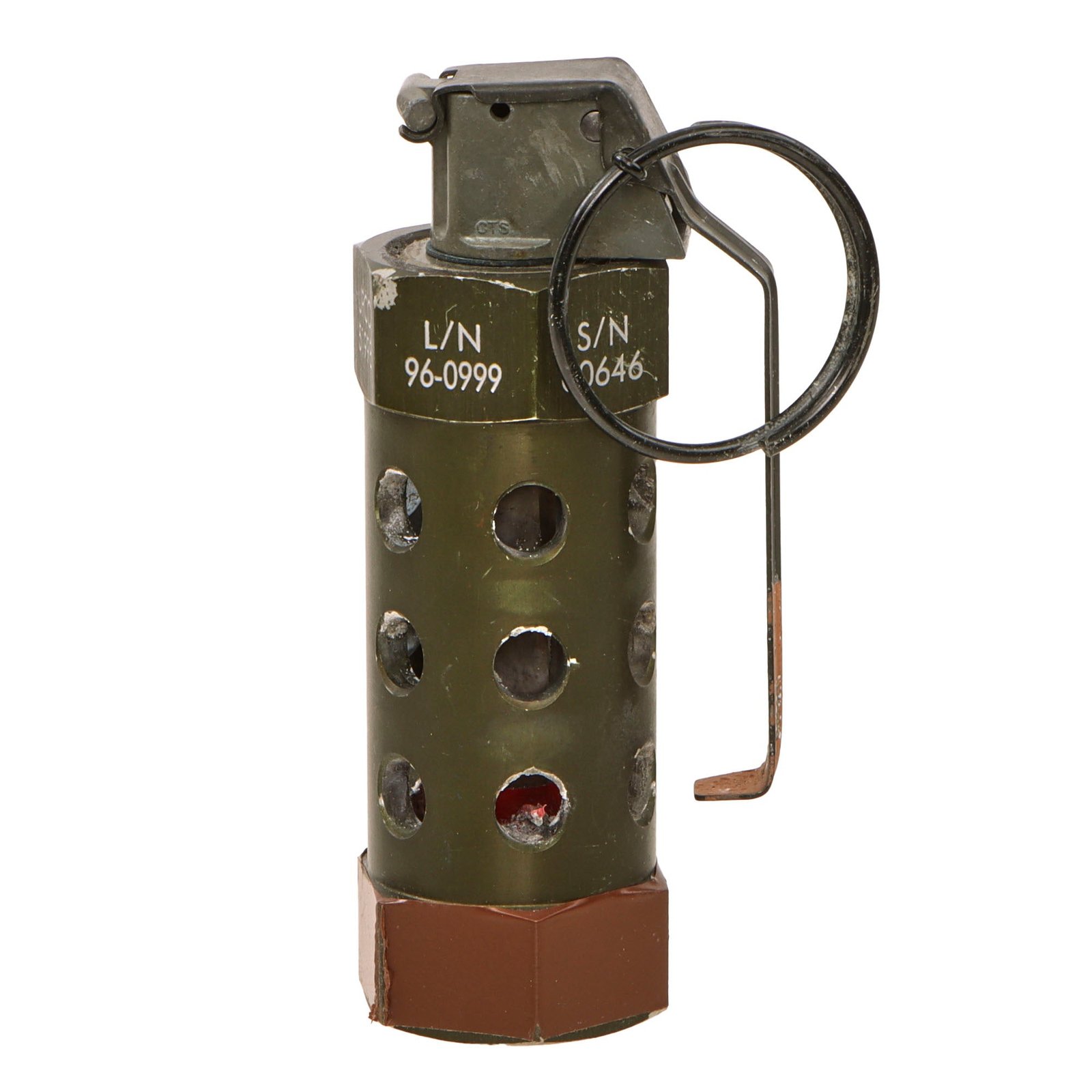 Original U.S. Modern Inert XM84 Stun Grenade with Pull Ring - Good Markings