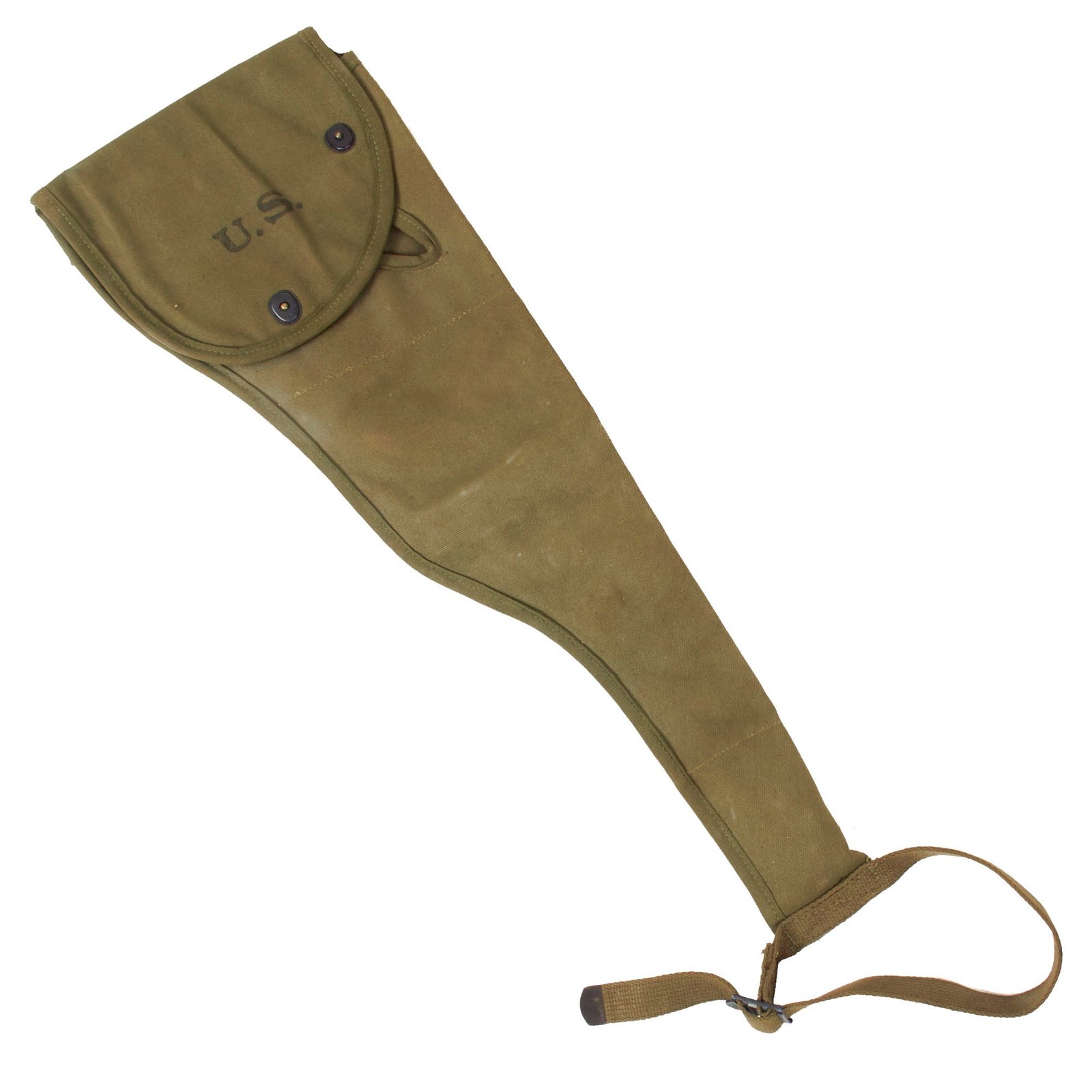 Original U.S. WWII M1A1 Carbine Canvas Paratrooper Jump Case Scabbard by Harian - Dated 1944