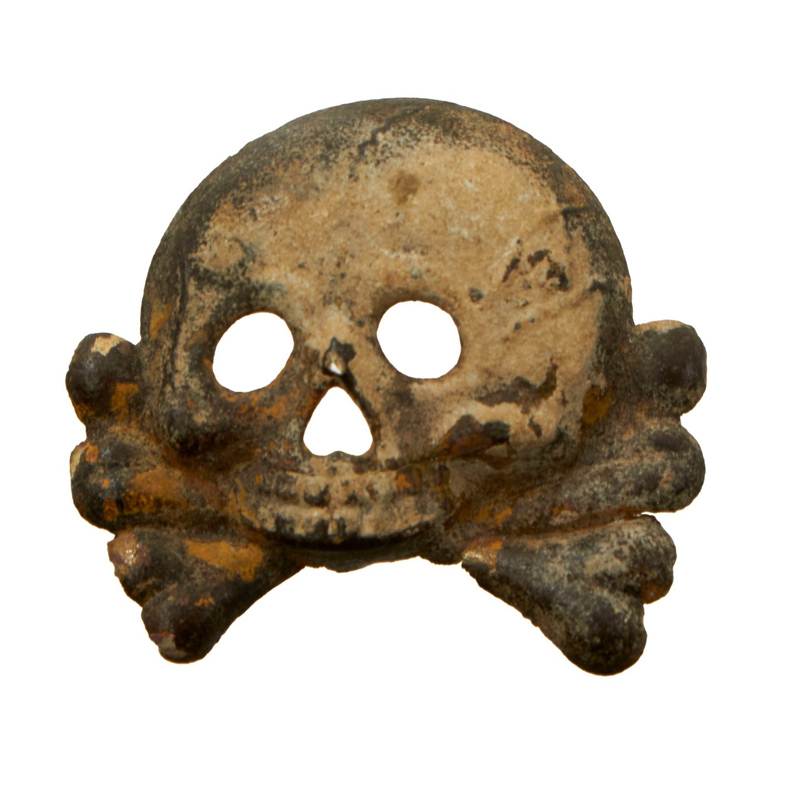 Original German Pre WWII Early SS "Danziger" Style Totenkopf "Death's Head" Cap Badge