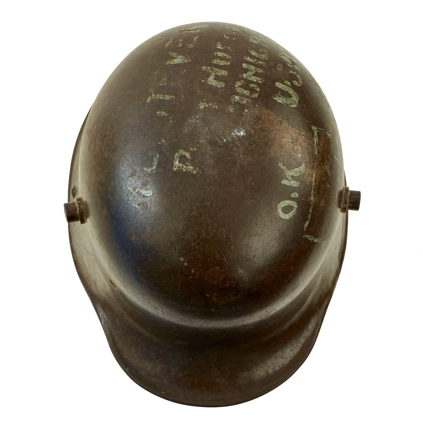 Buy Original Imperial German WWI U.S. Captured M16 Stahlhelm Army Helmet Shell with Send-Home Information - Chateau Thierry | Original Firearms Antique For Sale