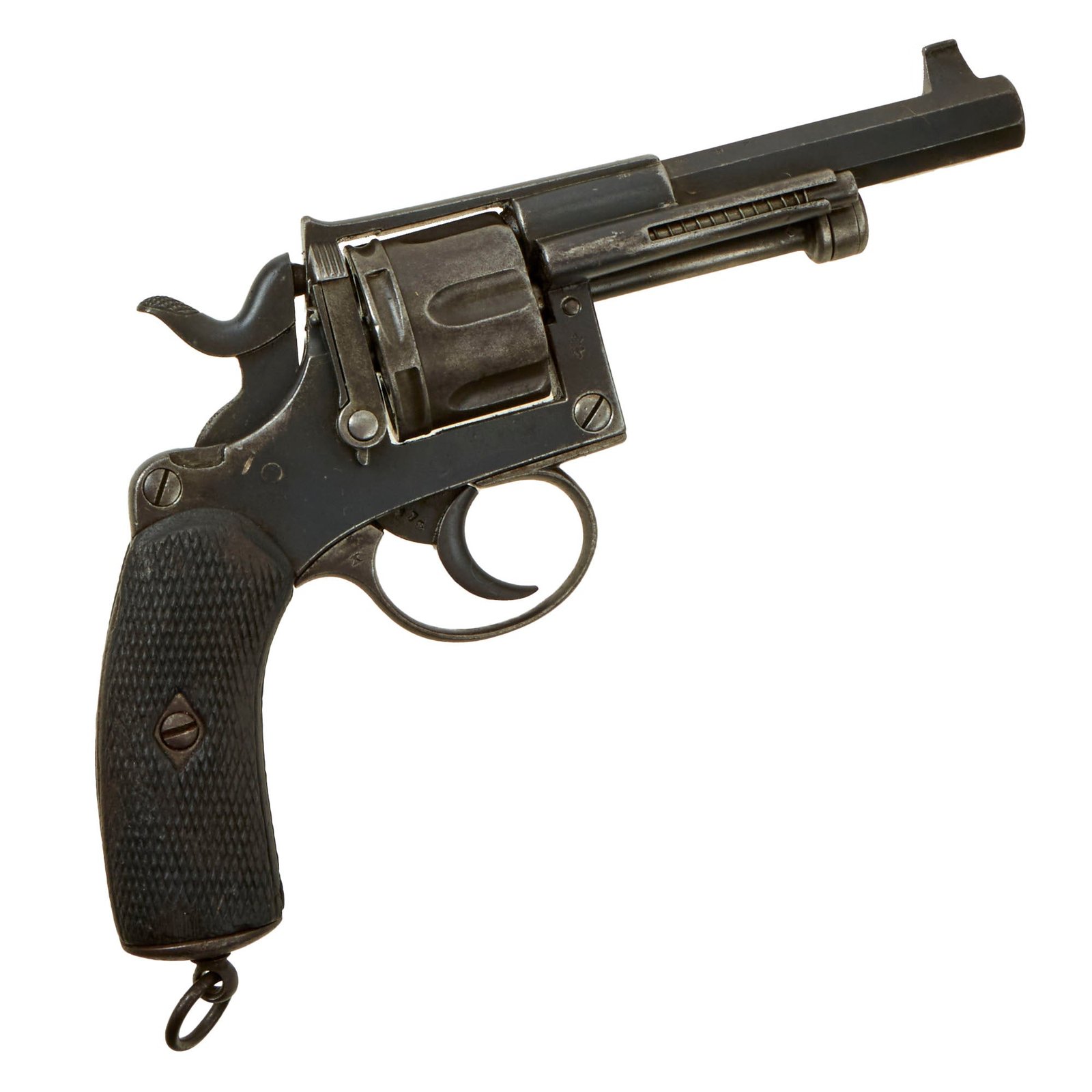 Original Antique Dutch Model 1894 KNIL Colonial Military Issue Revolver in 9.4mm Black Powder - Serial 8972