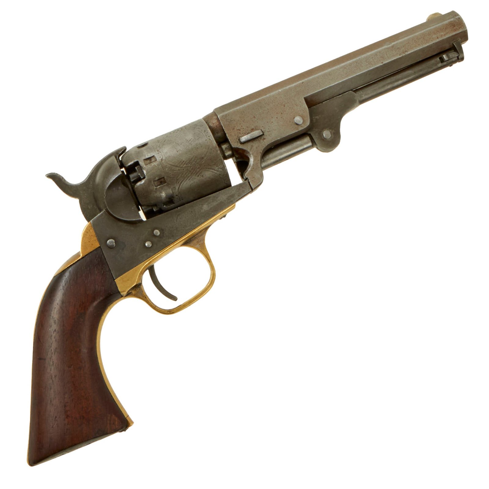 Original U.S. Civil War Manhattan Firearms Series II Navy .36 Percussion Revolver with 5" Barrel - Serial 7247