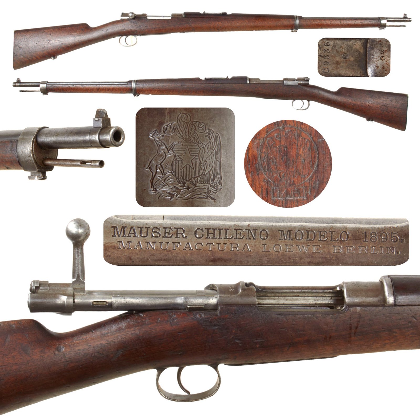 Original German Model 1895 Chilean Contract Mauser Rifle by Ludwig Loewe Berlin Converted to 7.62 NATO - Serial G 1675