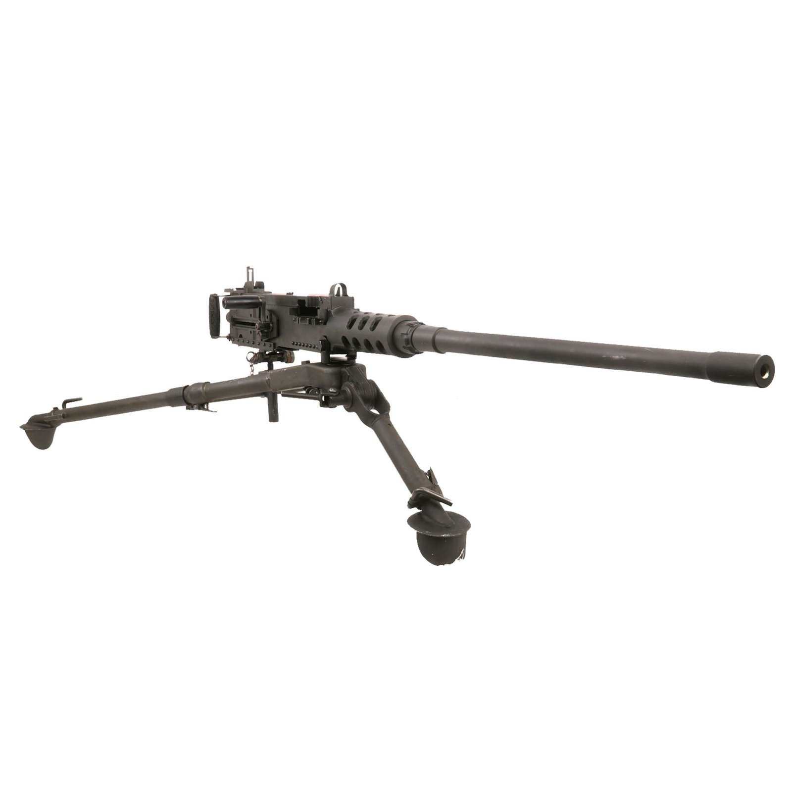 Buy Original U.S. WWII Type M2HB Browning .50 Caliber “Ma Deuce” Display Machine Gun with Early M3 Tripod, USGI T&E, and Replica Pintle | Original Firearms Antique For Sale