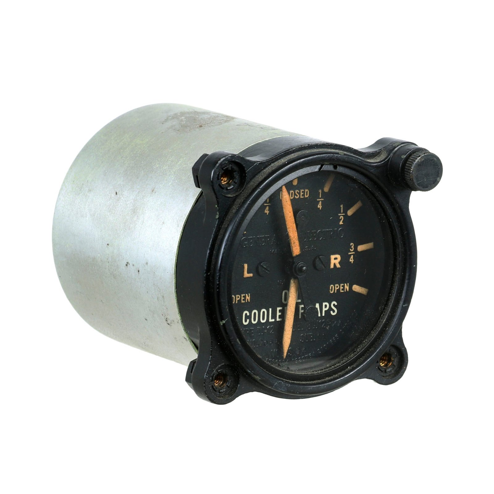 Buy Original U.S. WWII Lockheed P-38 Cooler Flaps Gauge by General Electric | Original Firearms Antique For Sale
