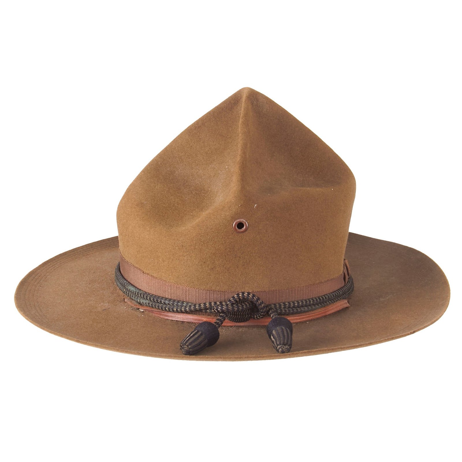 Buy Original U.S. WWI M1911 Campaign Hat with Officer’s Cord & Interesting “Spider Web” Sweatband | Original Firearms Antique For Sale