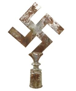 Buy Original German WWII NSDAP National Socialist Party Nickel Plated Brass Flag Pole Finial | Original Firearms Antique For Sale