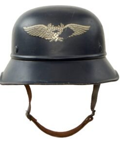 Buy Original German WWII M38 Luftschutz Beaded Gladiator Air Defense Helmet with 58cm Liner - dated 1938 | Original Firearms Antique For Sale