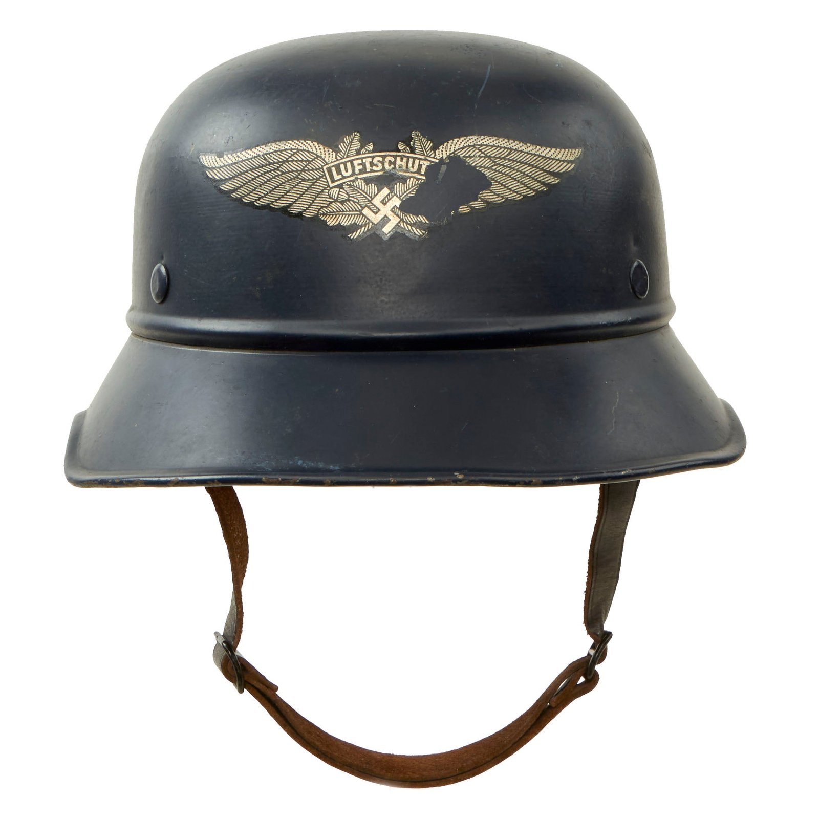 Buy Original German WWII M38 Luftschutz Beaded Gladiator Air Defense Helmet with 58cm Liner - dated 1938 | Original Firearms Antique For Sale