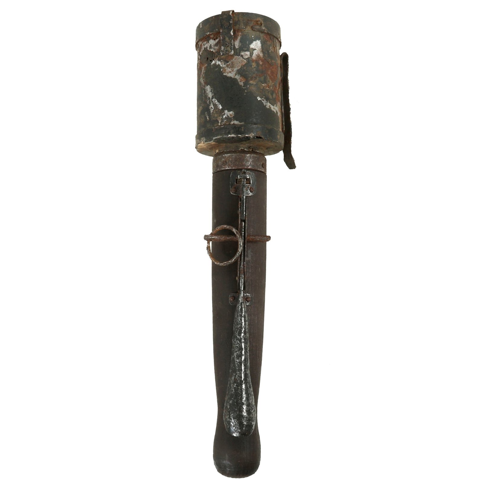 Buy Original Rare German WWI M1915 Poppenberg Percussion Stick Hand Grenade with Spoon - Stielhandgranate | Original Firearms Antique For Sale