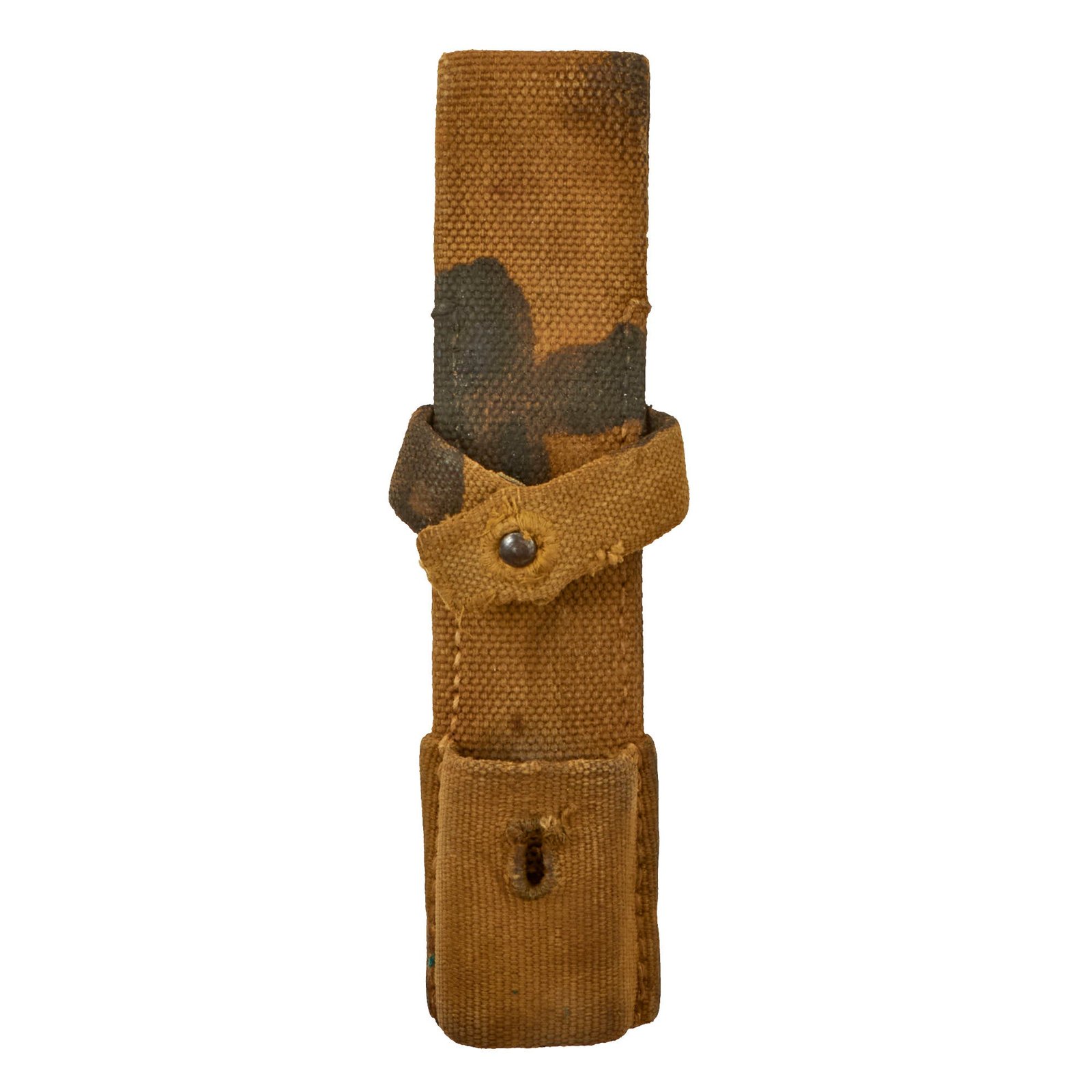 Buy Original German WWII Rare Tropical Afrikakorps DAK Canvas Web Bayonet Frog | Original Firearms Antique For Sale