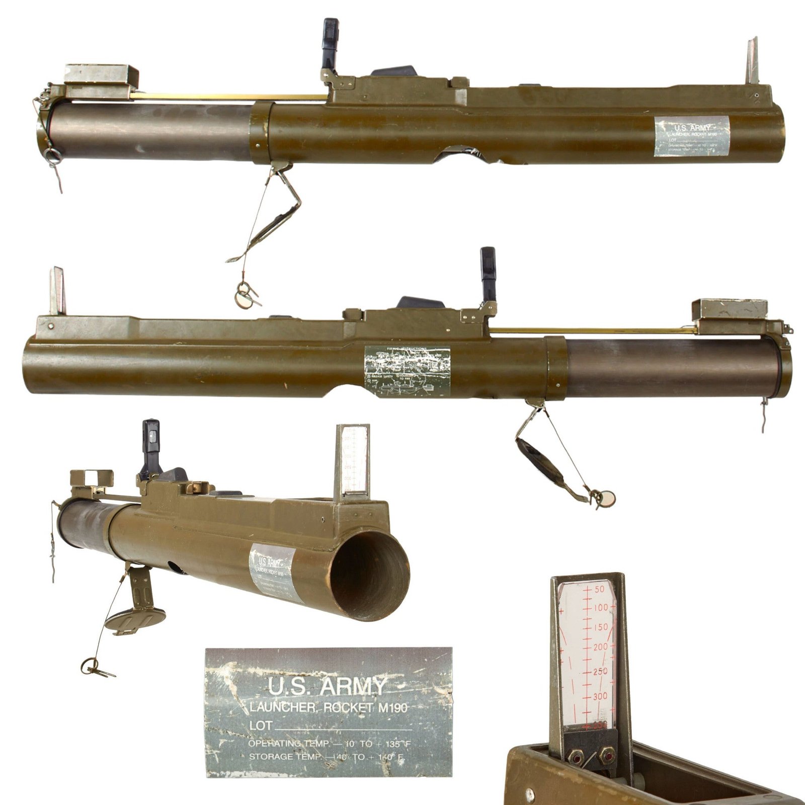 Original U.S. Vietnam War M72 Light Anti-Armor Weapon “LAW” Tube Converted to M190 Subcaliber Trainer - With M73 Insert