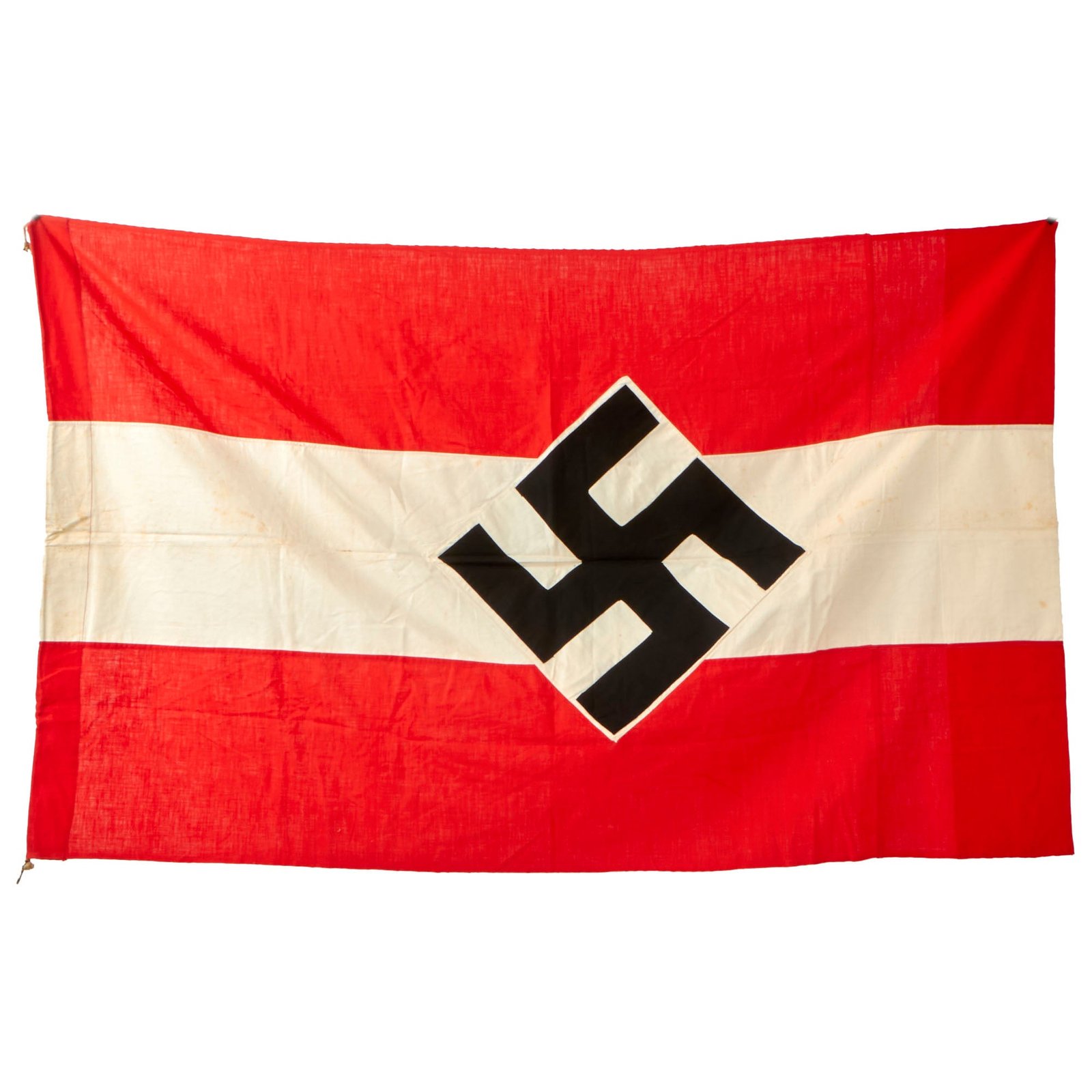 Buy Original German WWII HJ National Youth Organization Company Parade Flag with Hanger Clips - 31" x 50" | Original Firearms Antique For Sale