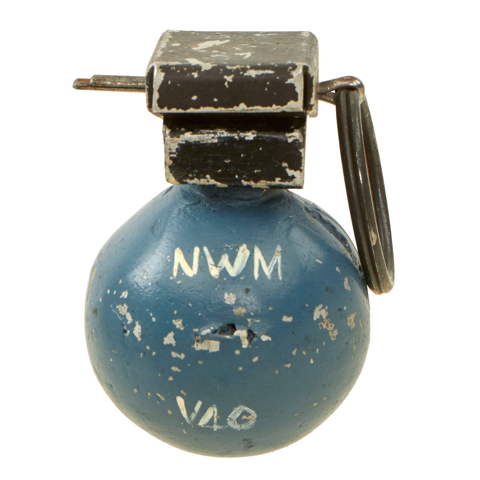 Buy Original U.S. Vietnam War Special Forces Dutch Made V40 “Hooch Popper” Mini Practice Fragmentation Hand Grenade Trainer - Inert | Original Firearms Antique For Sale