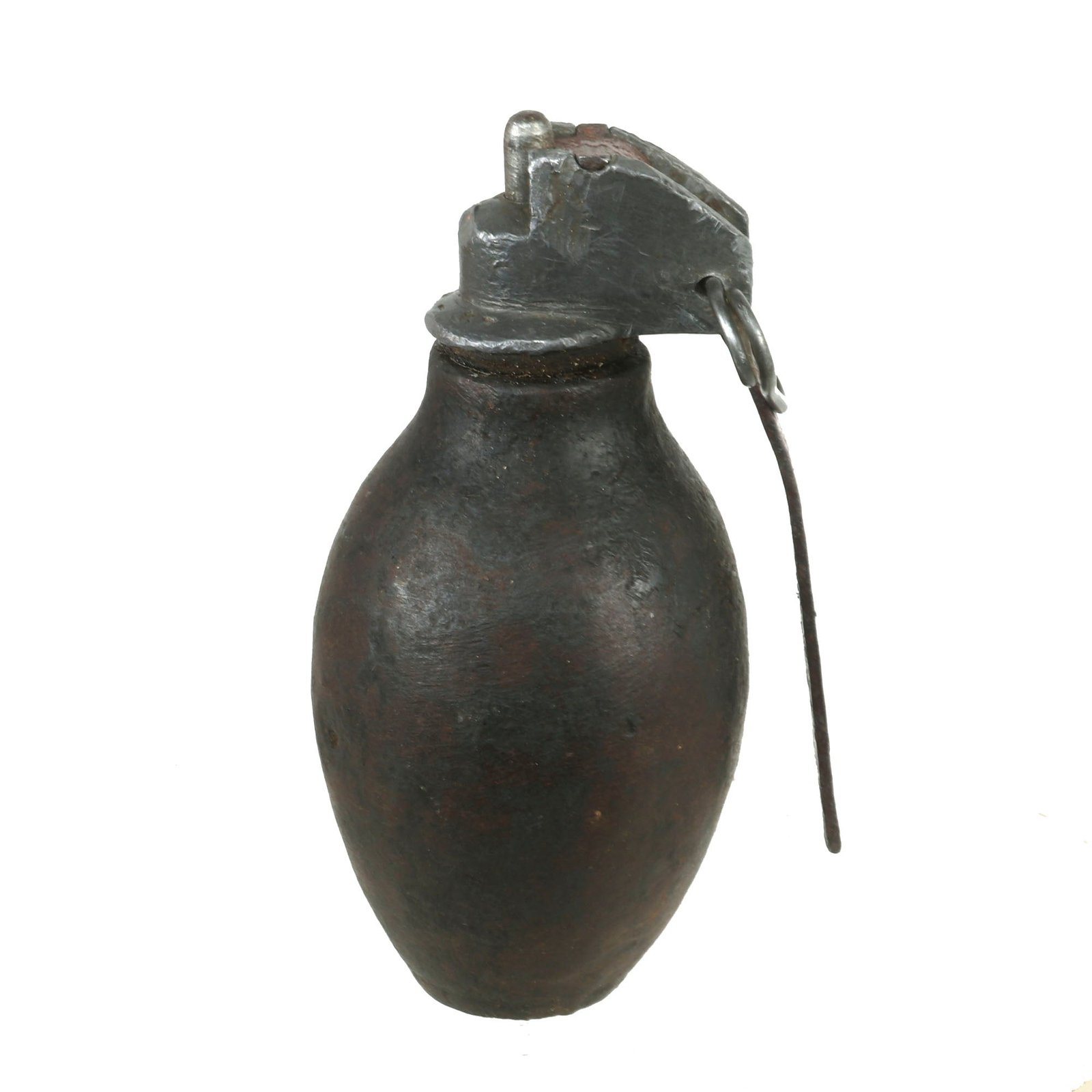 Buy Original Vietnam War NVA / VC North Vietnamese Oval Grenade with Fuze & Spoon - Inert | Original Firearms Antique For Sale
