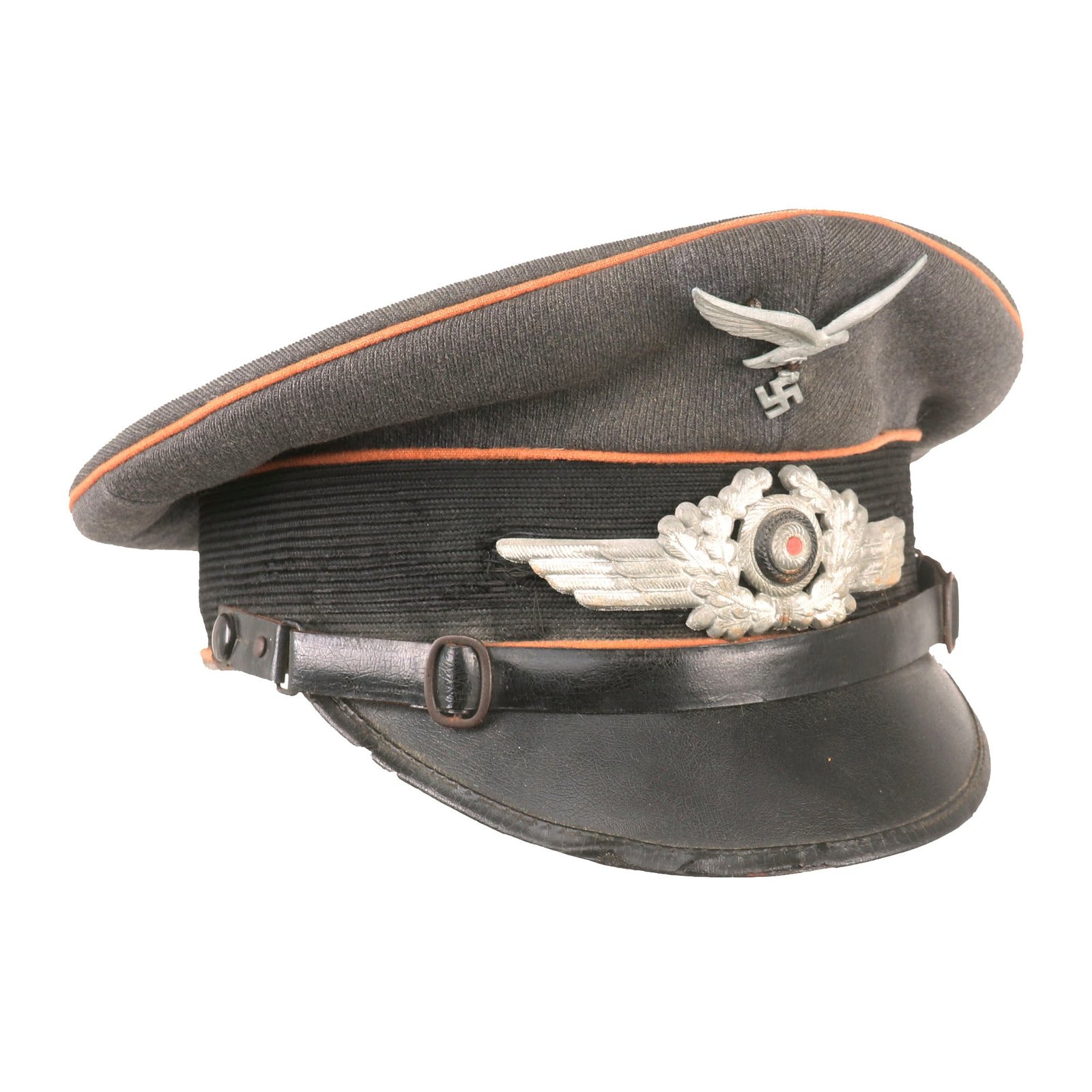 Buy Original German WWII Luftwaffe Signals EM/NCO Schirmmütze Visor Cap | Original Firearms Antique For Sale