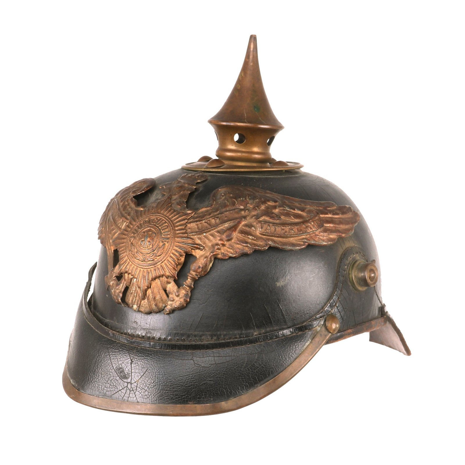 Buy Original German Prussian M1895 Garde Infantry EM-NCO Pickelhaube Helmet - Dated 1914 | Original Firearms Antique For Sale