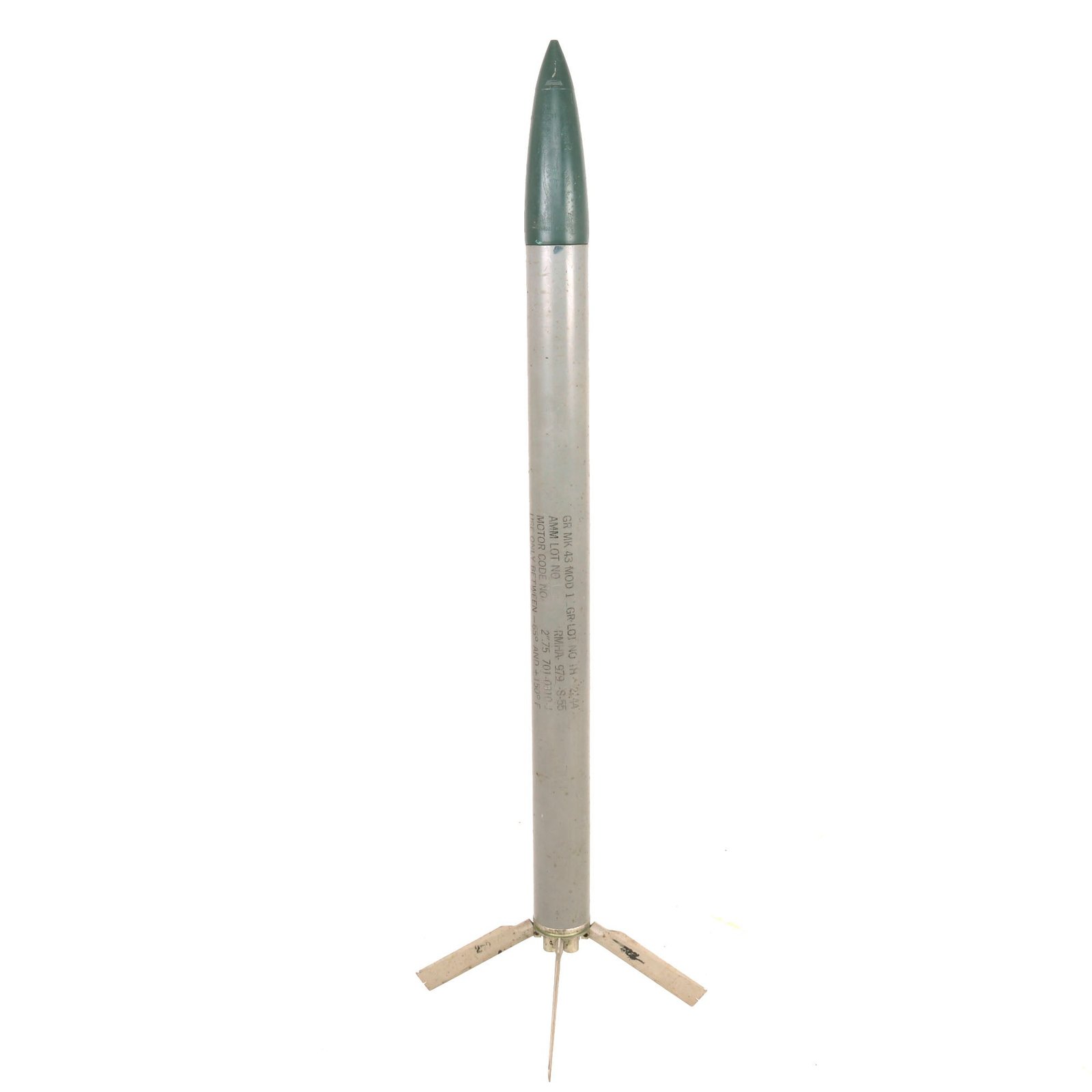Buy Original U.S. Vietnam War 2.75” Hydra 70 Aerial Practice Rocket with Mk 66 Motor - Inert | Original Firearms Antique For Sale