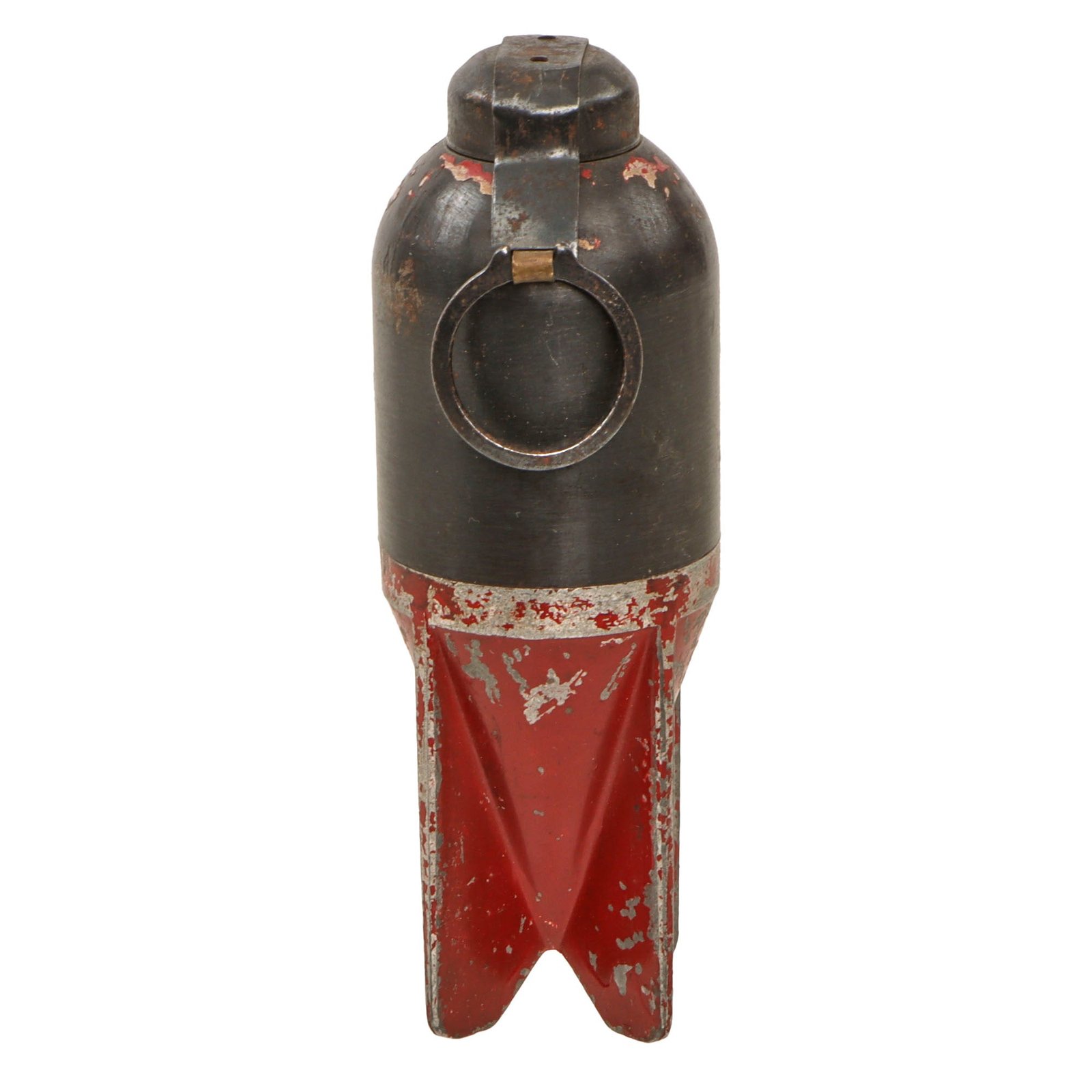 Original Italian WWII "Red Devil" Inert 45mm Brixia Model 35 Mortar Bomb by Armerie Gnutti Lumezzane - Dated 1938
