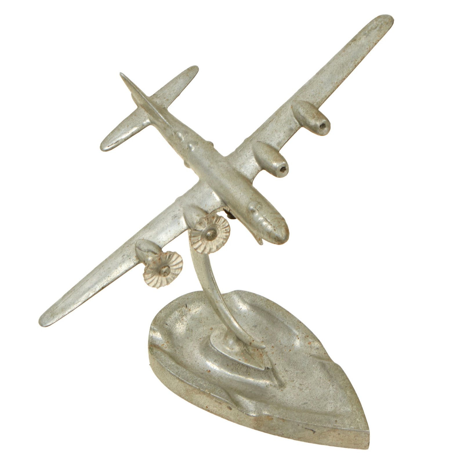 Buy Original U.S. WWII Boeing B-29 Superfortress Bomber Trench Art Ashtray | Original Firearms Antique For Sale