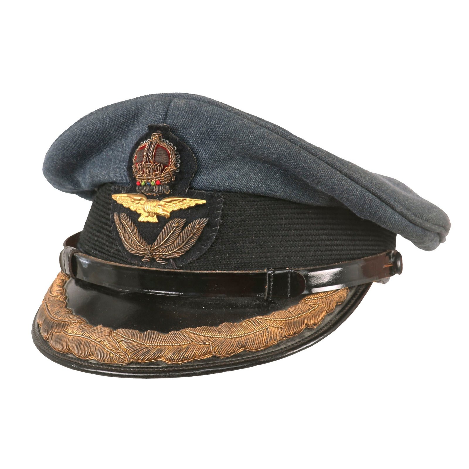 Buy Original British WWII Royal Canadian Air Force RCAF Group Captain Pilot Officer’s Visor Cap by H. Star & Sons of Montreal & Halifax | Original Firearms Antique For Sale