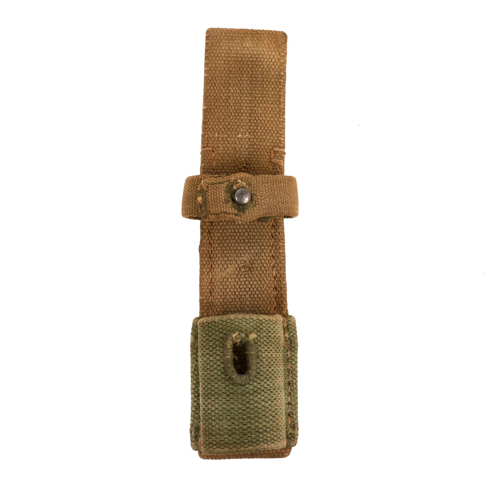 Buy Original German WWII Rare Tropical Afrikakorps DAK Canvas Web Bayonet Frog | Original Firearms Antique For Sale