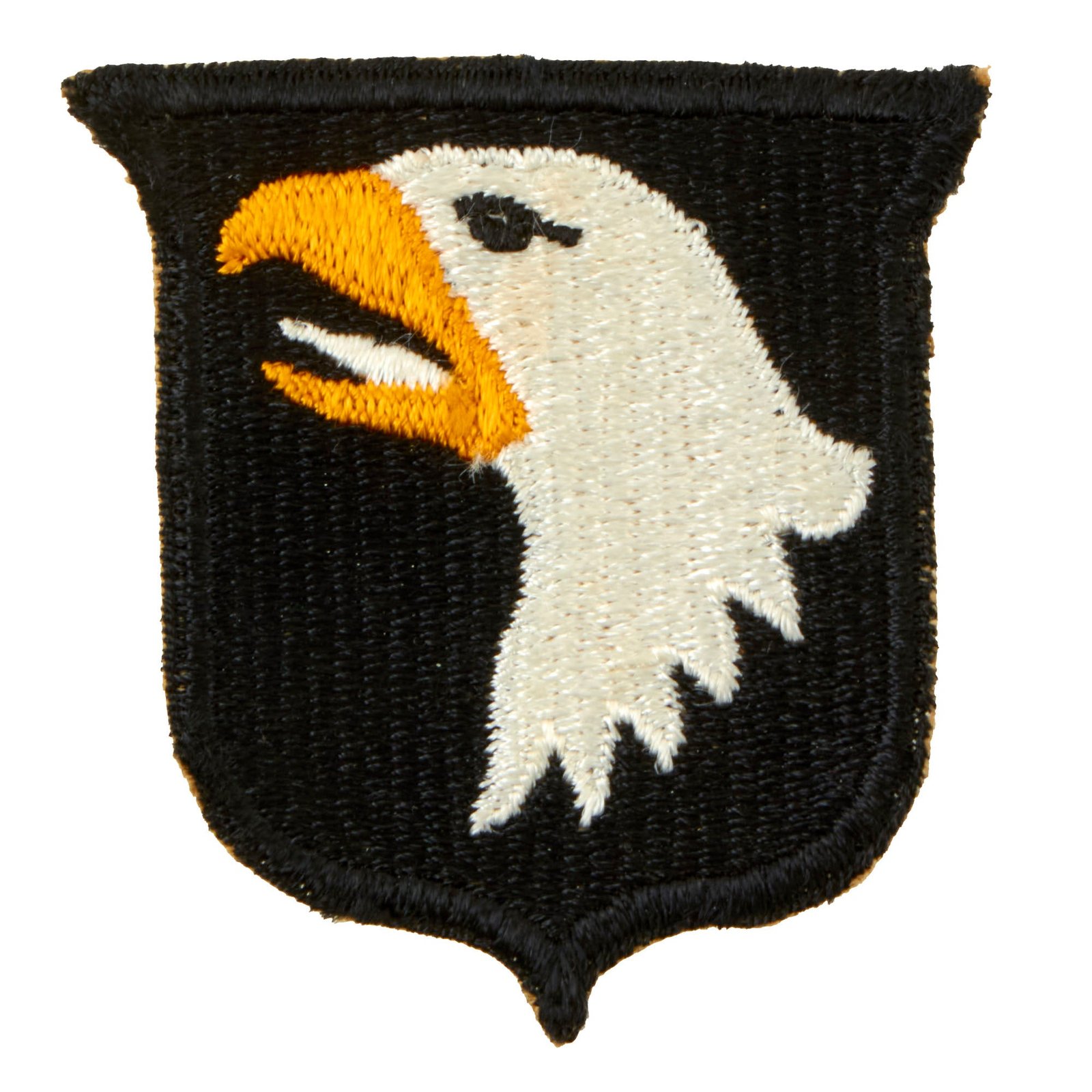 Buy Original U.S. WWII Rare 101st Airborne Division White Tongue Patch with White Back - Type 6 | Original Firearms Antique For Sale