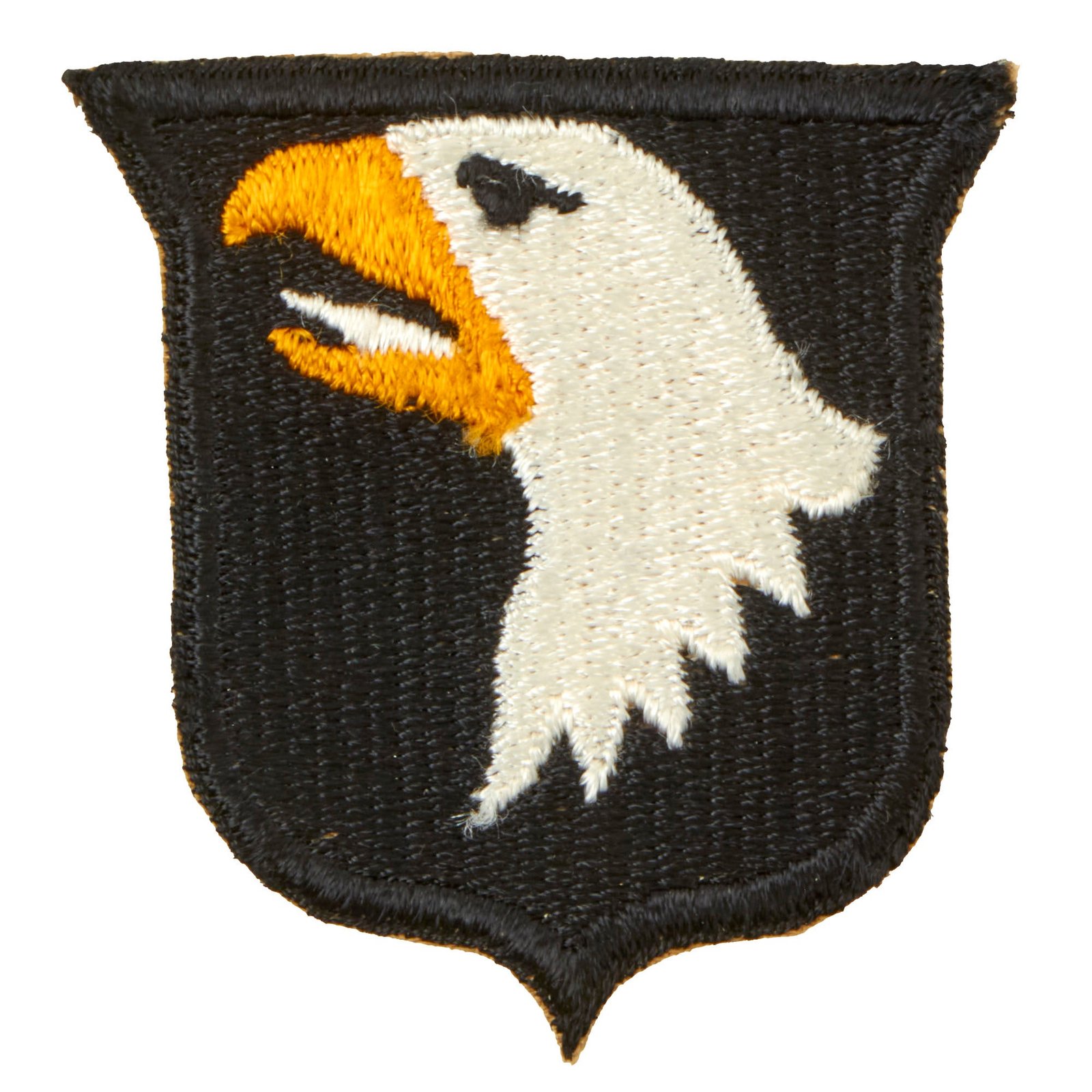 Buy Original U.S. WWII Rare 101st Airborne Division White Tongue Patch with White Back - Type 6 | Original Firearms Antique For Sale