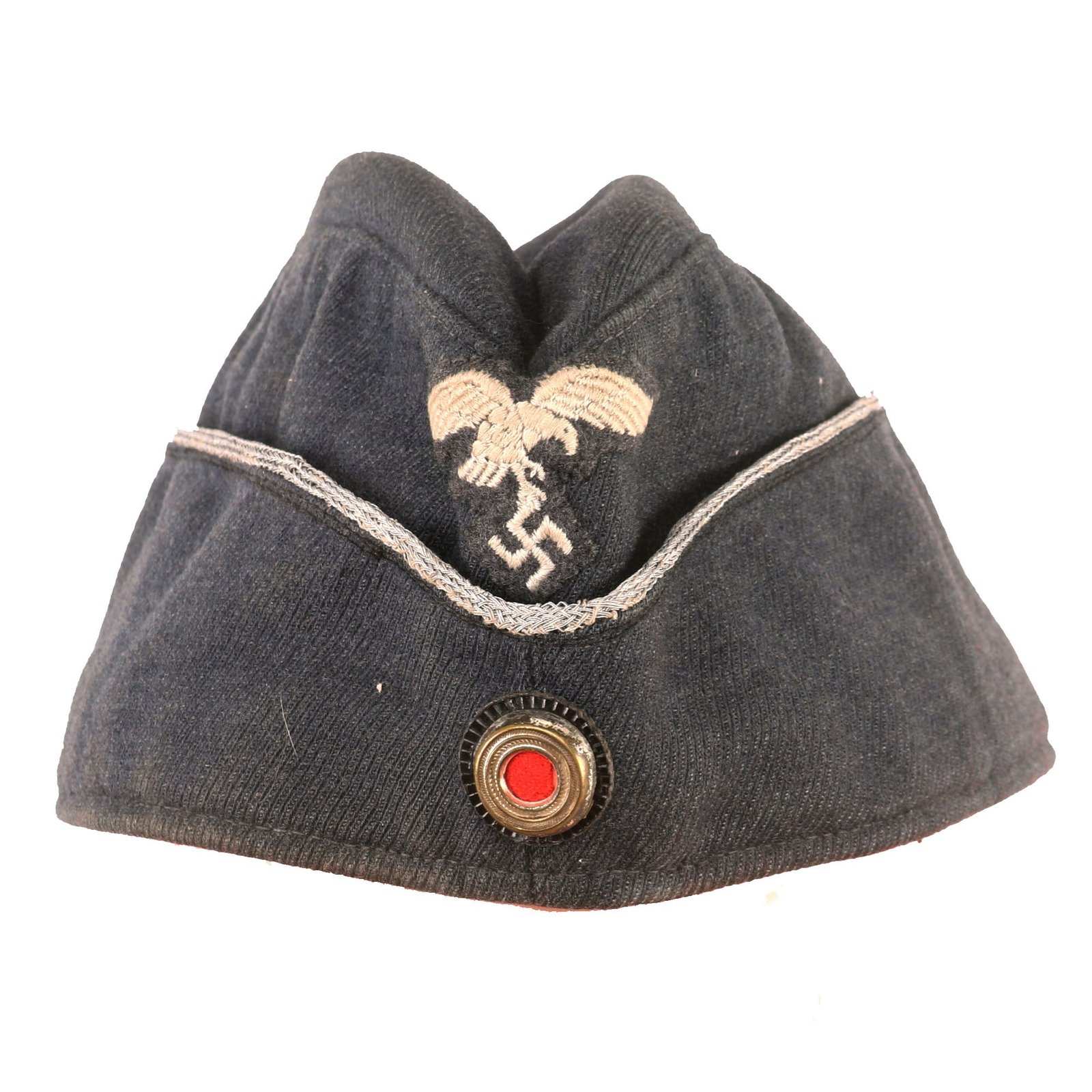 Buy Original German WWII Luftwaffe Officer M38 Wool Overseas Cap in Size 58 - Schiffchen | Original Firearms Antique For Sale