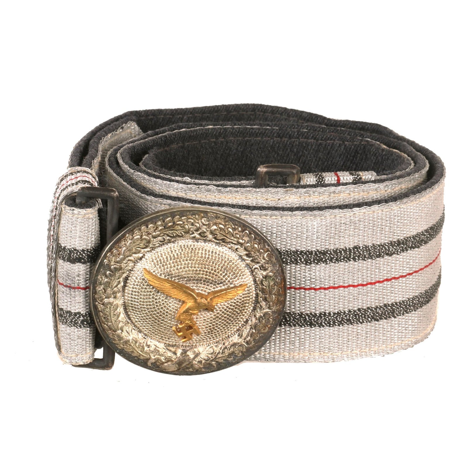 Buy Original German WWII Luftwaffe Officer's Dress Brocade Belt with Early Nickel Buckle | Original Firearms Antique For Sale