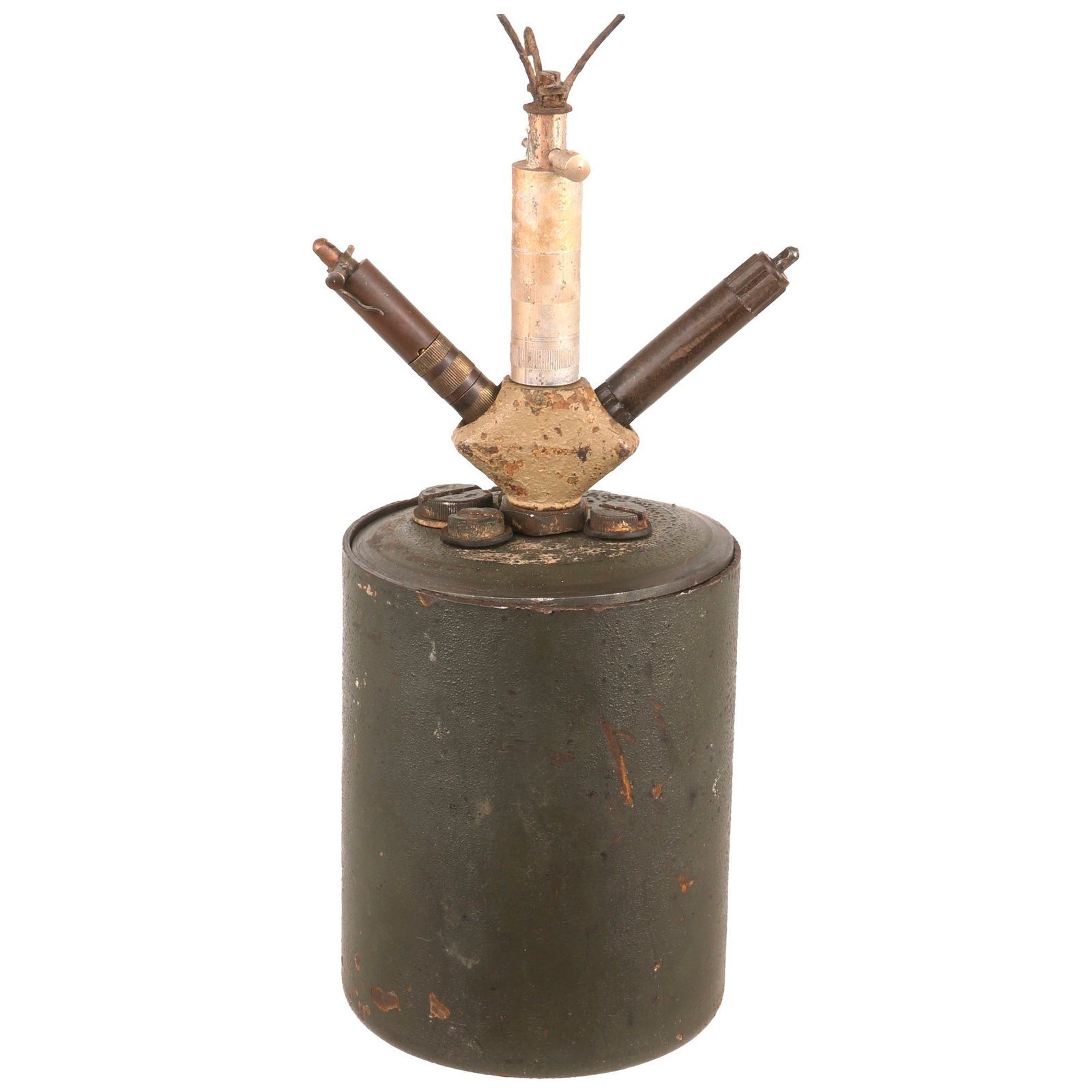 Buy Original WWII German Bouncing Betty S-Mine with Rare Triple Fuse Elbow by WF Co. - Dated 1939 & 1942 | Original Firearms Antique For Sale