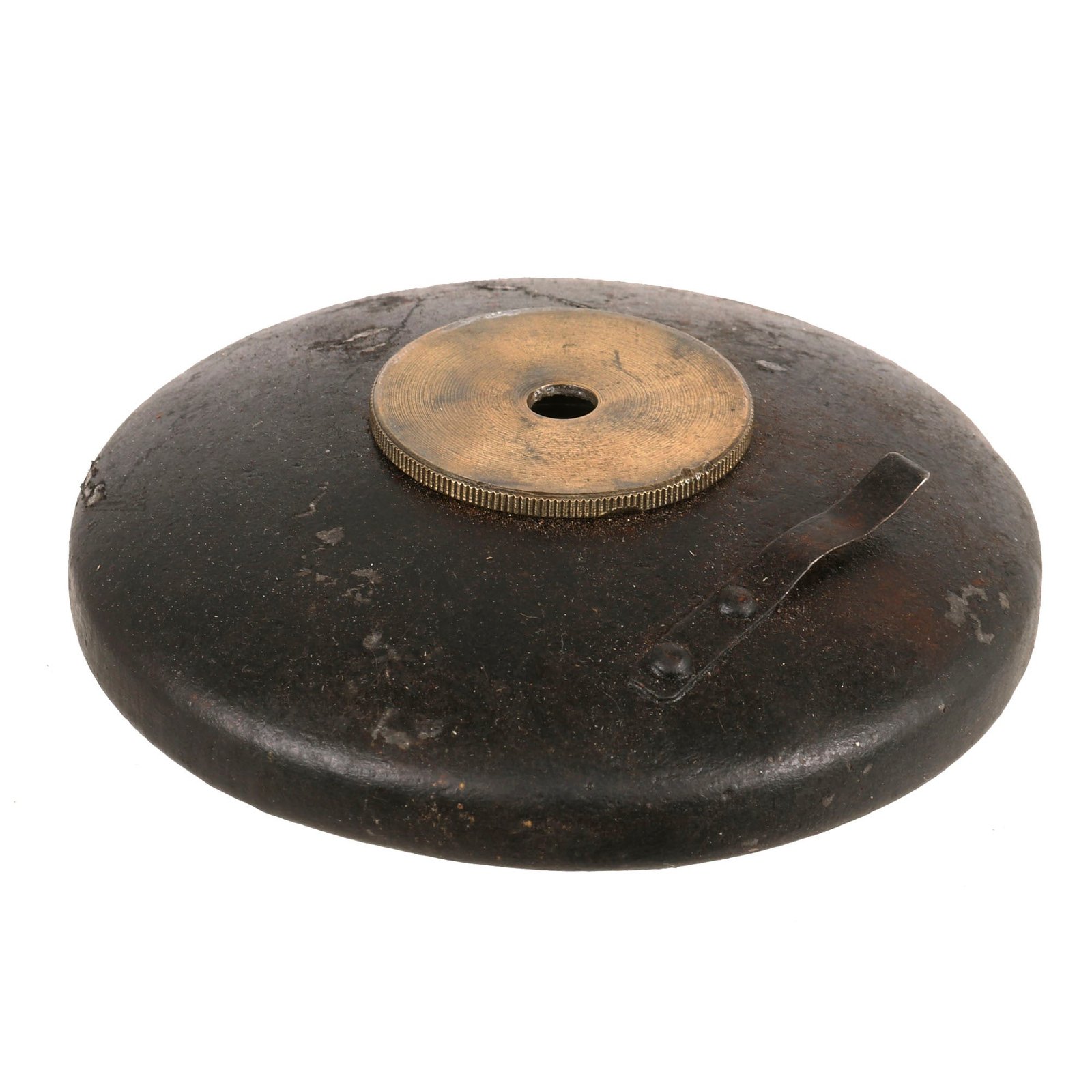 Buy Original Italian WWI Lenticolare M14 Discus Hand Grenade with Brass Fuze Holder - Inert | Original Firearms Antique For Sale