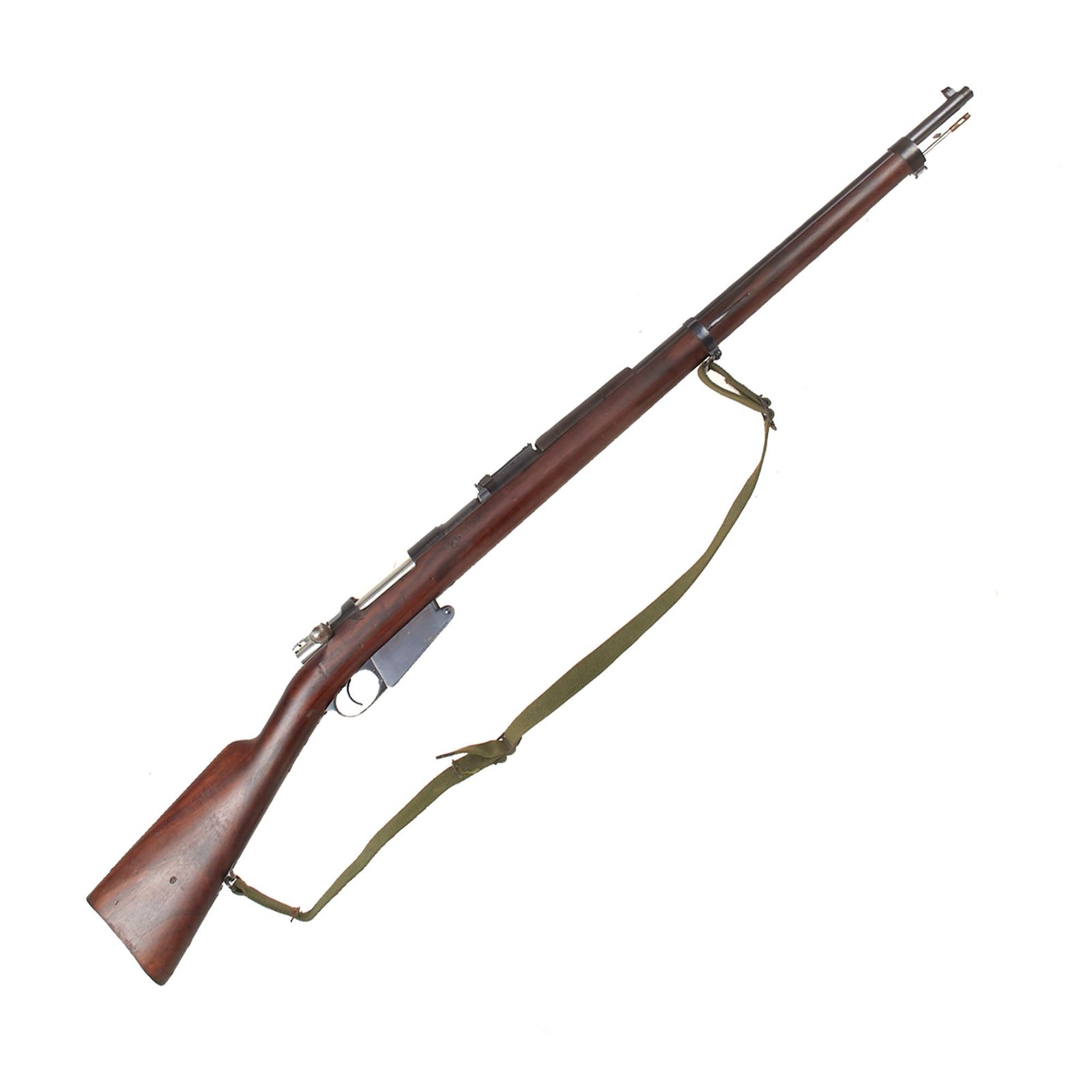 Buy Original German Made M1891 Argentine Mauser Rifle by Ludwig Loewe Serial A 7714 with Intact Crest - made in 1892 | Original Firearms Antique For Sale
