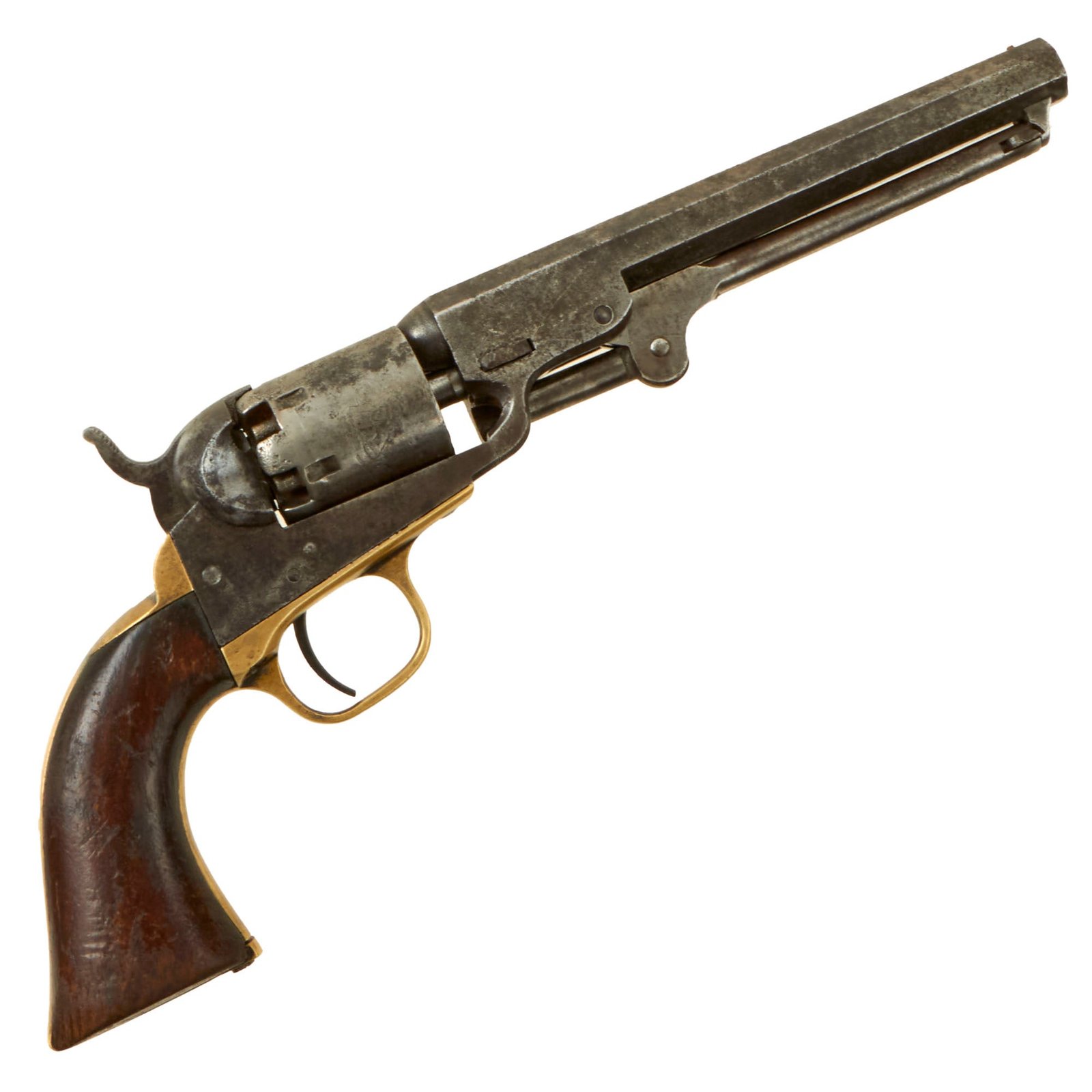 Buy Original U.S. Indian Wars Era Colt M1849 Pocket Percussion Revolver with 6" Barrel Made in 1866 - Matching Serial 283154 | Original Firearms Antique For Sale