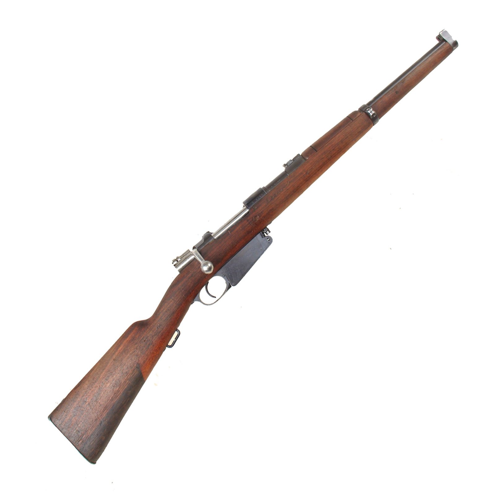 Buy Original German Made M1891 Argentine Mauser Carbine by Ludwig Loewe Serial A 6799 with Intact Crest and Repaired Stock - Made in 1895 | Original Firearms Antique For Sale