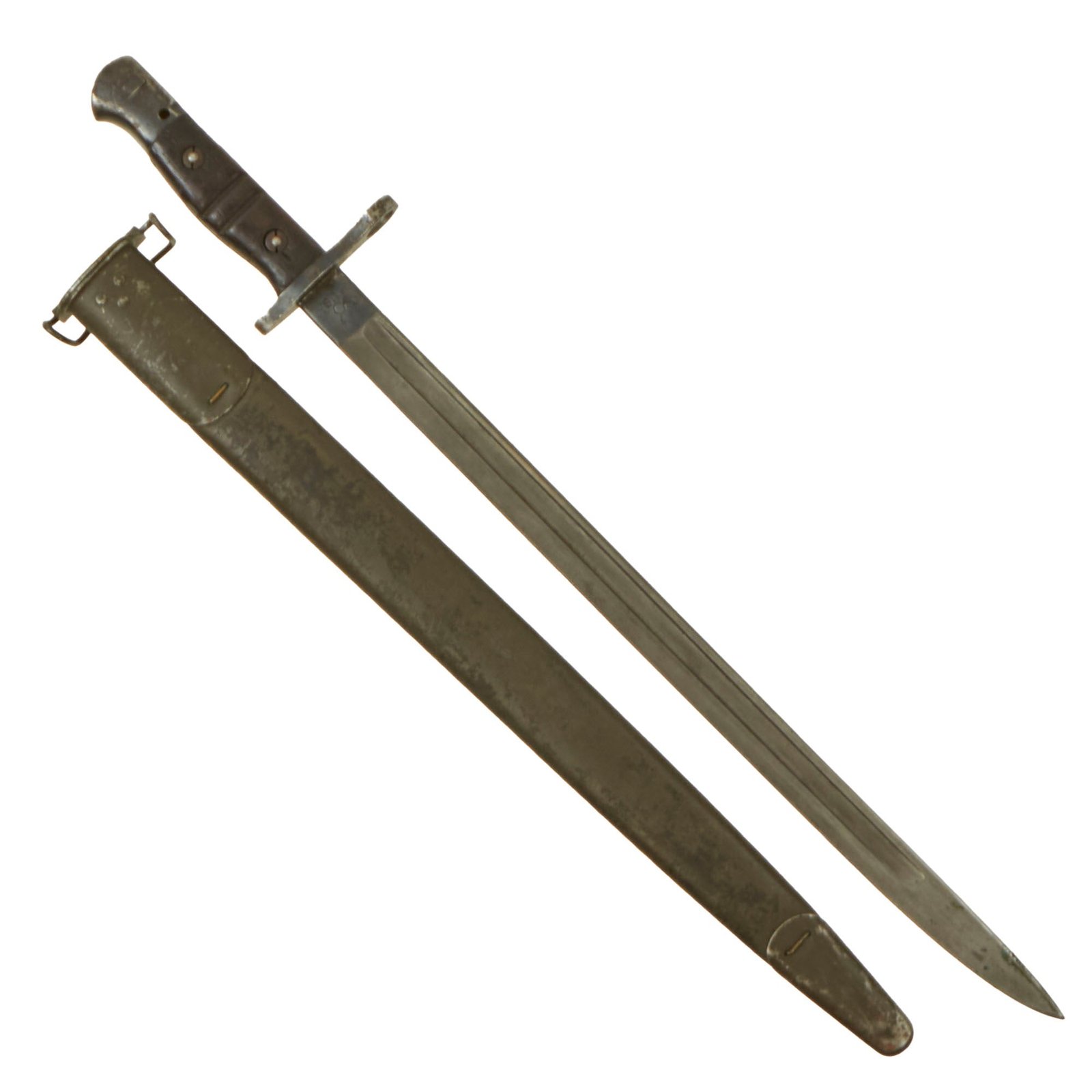 Buy Original U.S. WWI M1917 Enfield Rifle & Trench Gun Bayonet by Remington with Scabbard - Dated 1917 | Original Firearms Antique For Sale