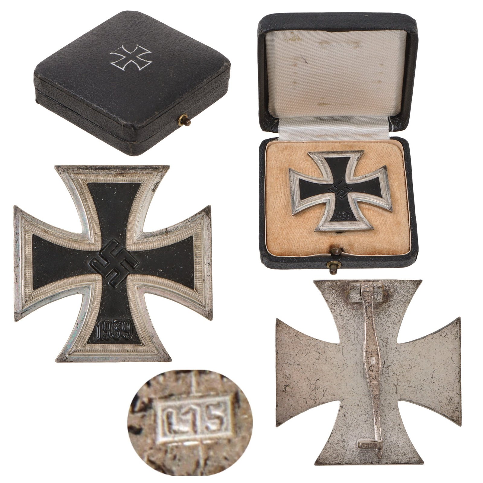 Original German WWII Cased Iron Cross First Class 1939 by Otto Schickle of Pforzheim - EKI
