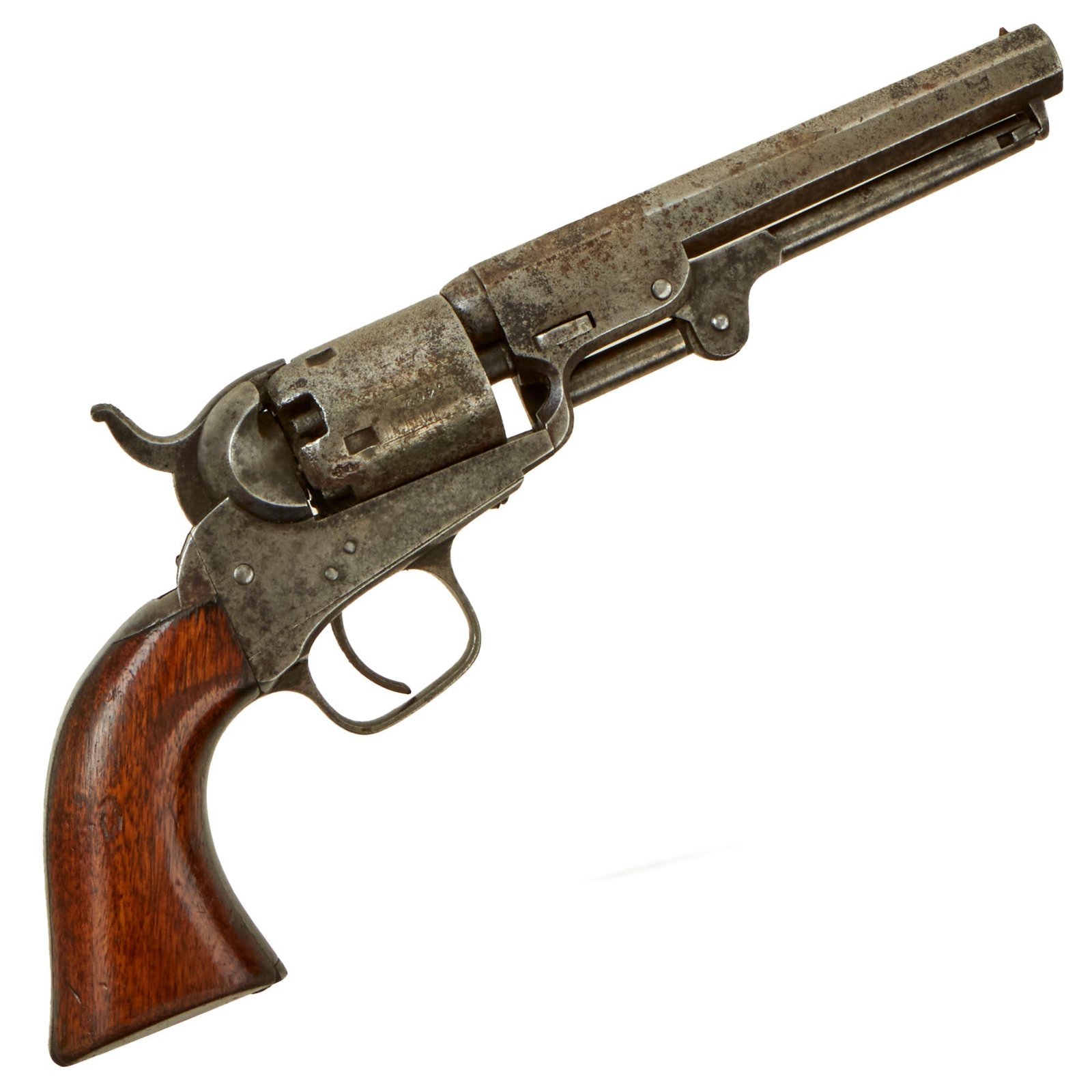 Buy Original Colt Model 1849 London Pocket Percussion 5" Barrel Revolver with Cylinder Scene - Matching Serial 6462 | Original Firearms Antique For Sale