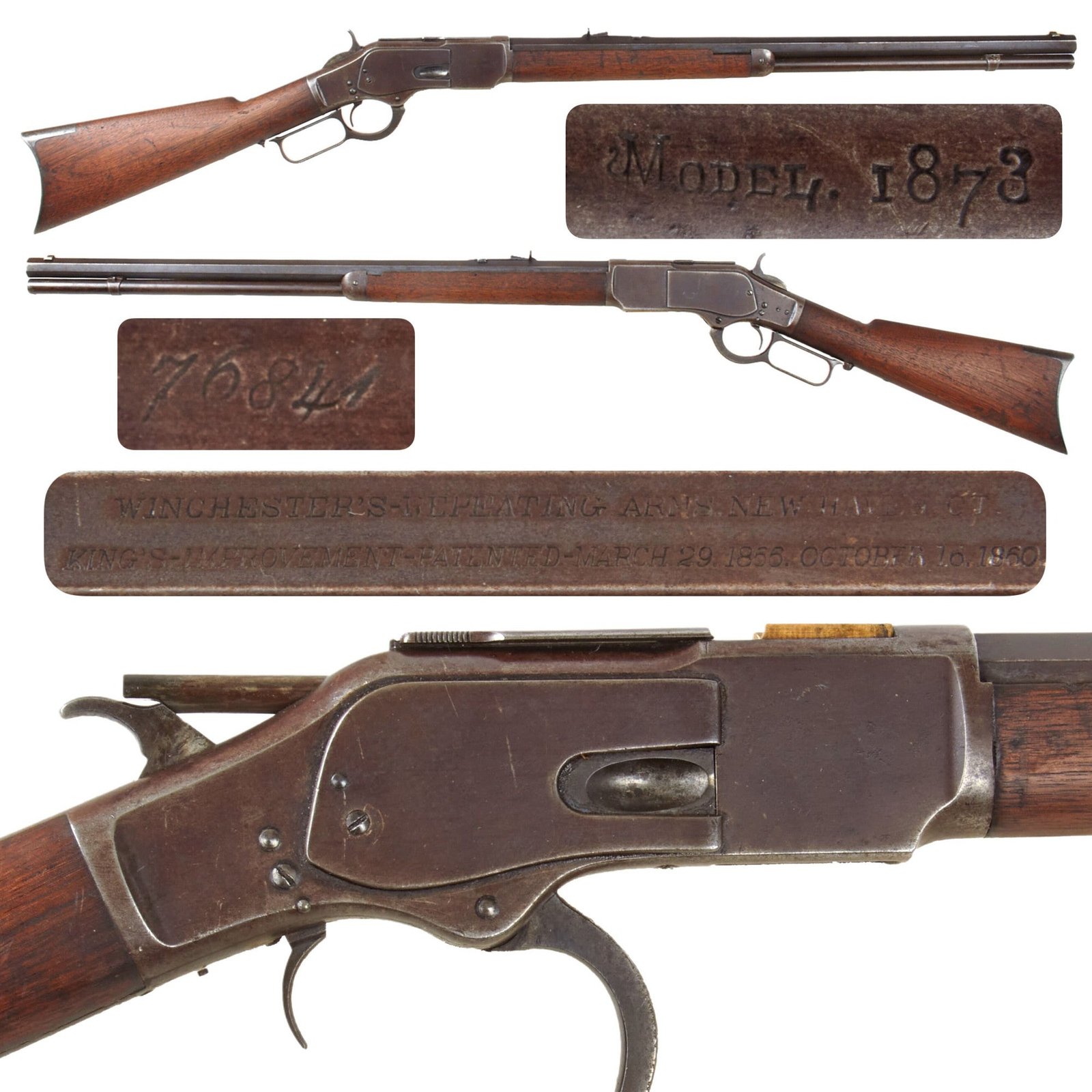 Original U.S. Winchester 2nd Model 1873 .44-40 Repeating Rifle with 24" Octagonal Barrel Made in 1881 - Serial 76841