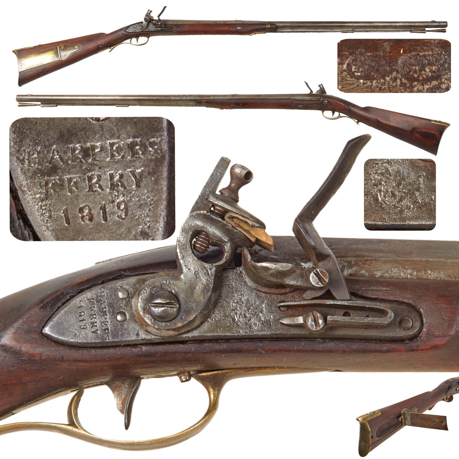 Original U.S. Harpers Ferry Arsenal Model 1803 Type II Flintlock Rifle Dated 1819 - Extremely Rare