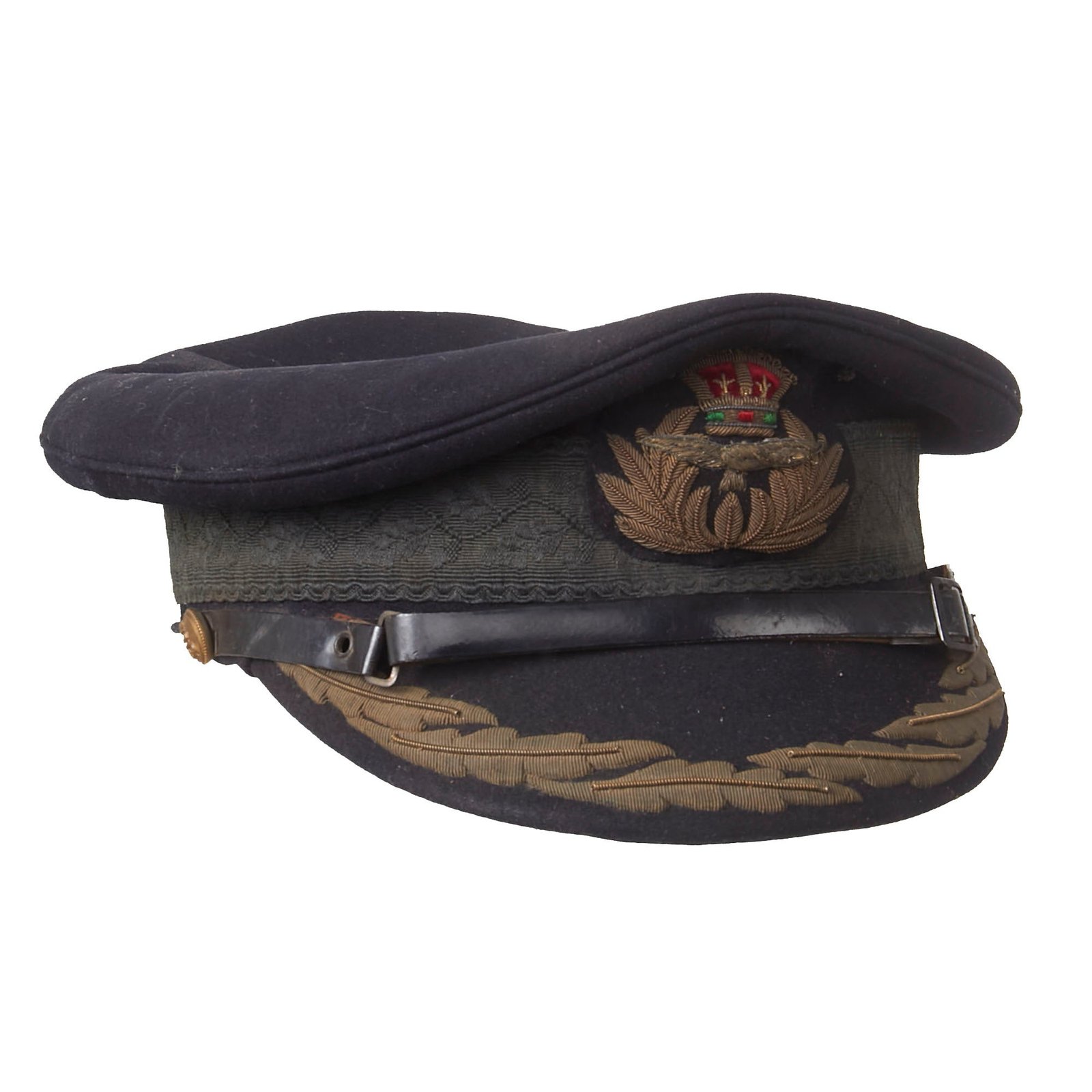 Buy Original British WWII French-Made Royal Navy Fleet Air Arm Officer’s Peaked Visor Cap by Gibus of Paris | Original Firearms Antique For Sale