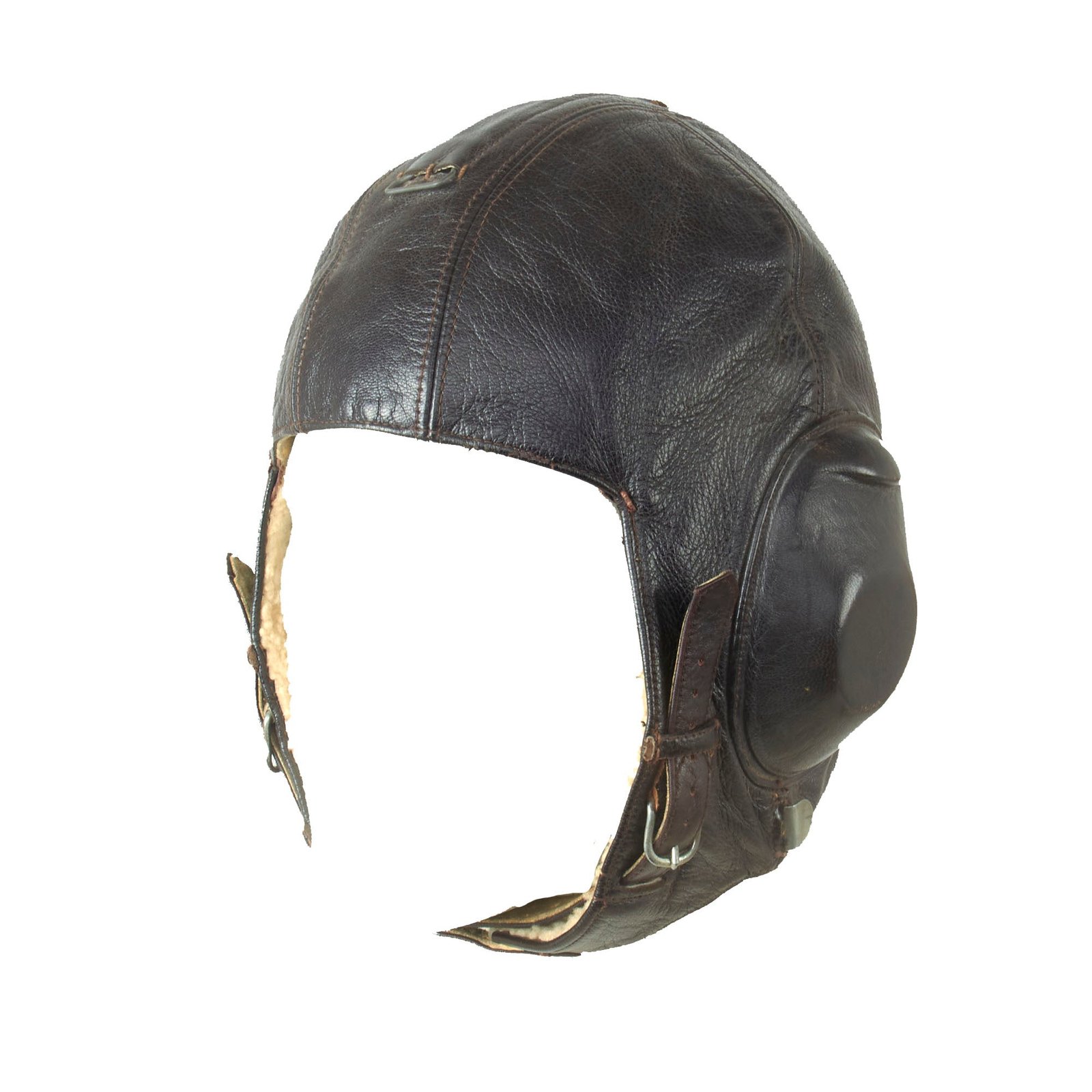Buy Original German WWII Luftwaffe LKpW101 Leather Winter Flying Helmet by Siemens - Size 60 | Original Firearms Antique For Sale