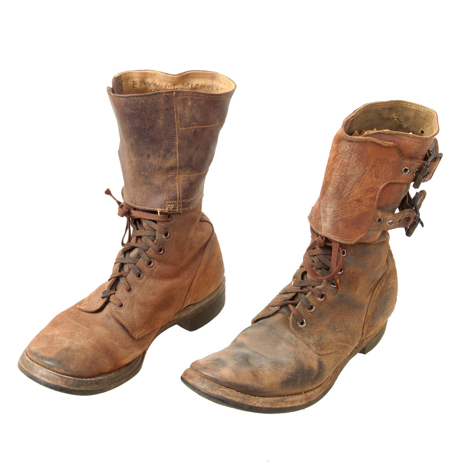 Buy Original U.S. WWII M1943 Double Buckle Combat Service-Worn Boots - Mis-Matched Sizes 10C & 9½D | Original Firearms Antique For Sale