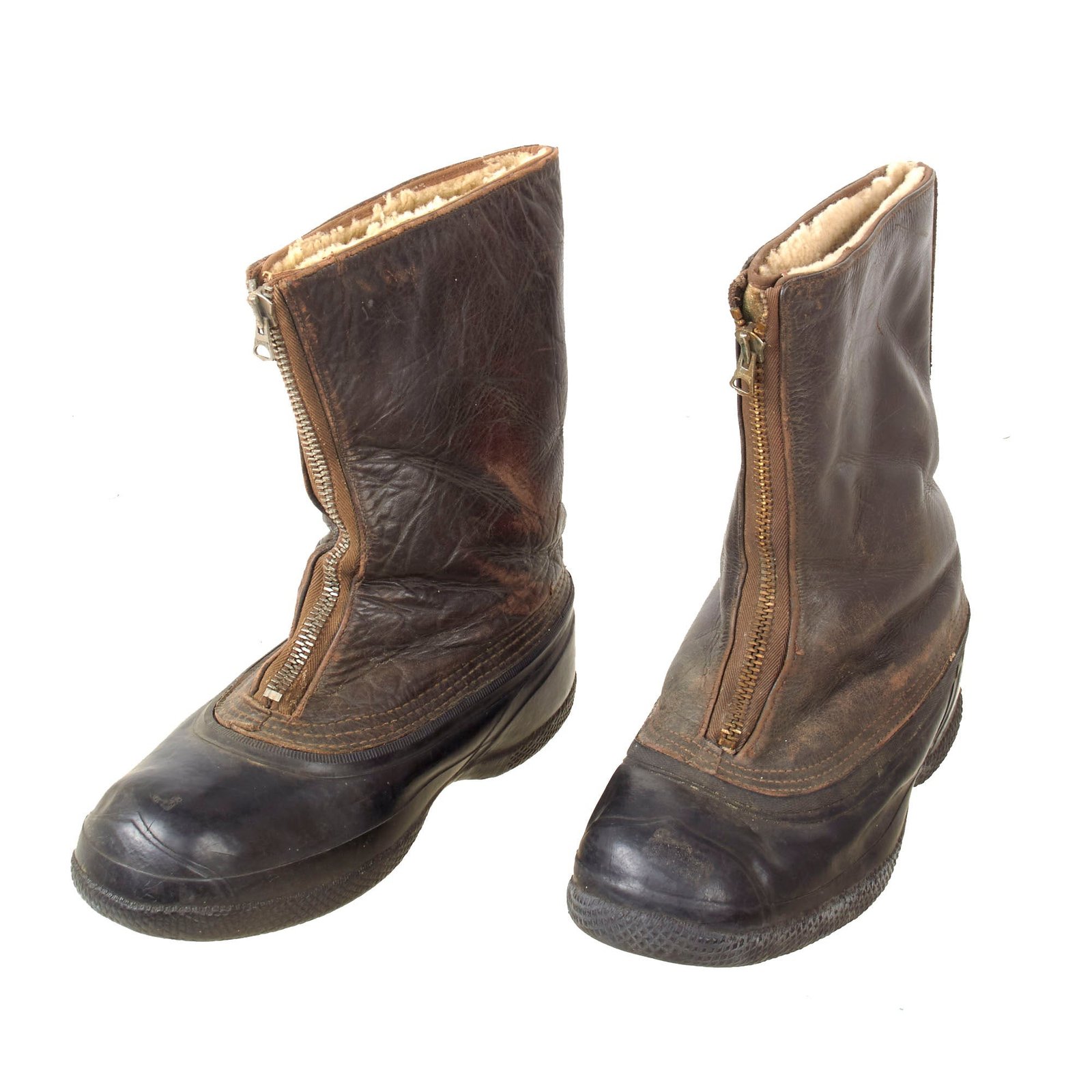Buy Original Canadian WWII RCAF High Altitude Flight Boots with Rubber by B.F. Goodrich - Size 10 | Original Firearms Antique For Sale
