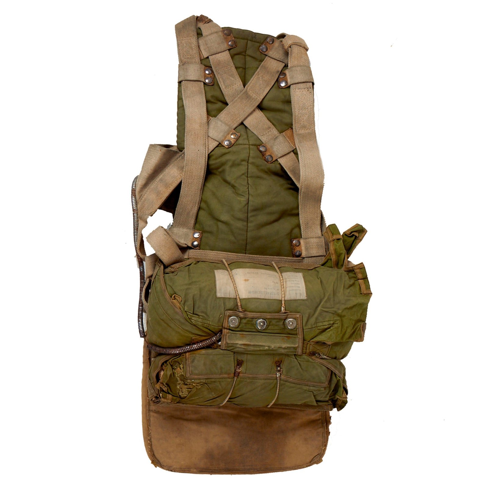 Buy Original German WWII Luftwaffe Pilot Seat Type Parachute with Harness | Original Firearms Antique For Sale