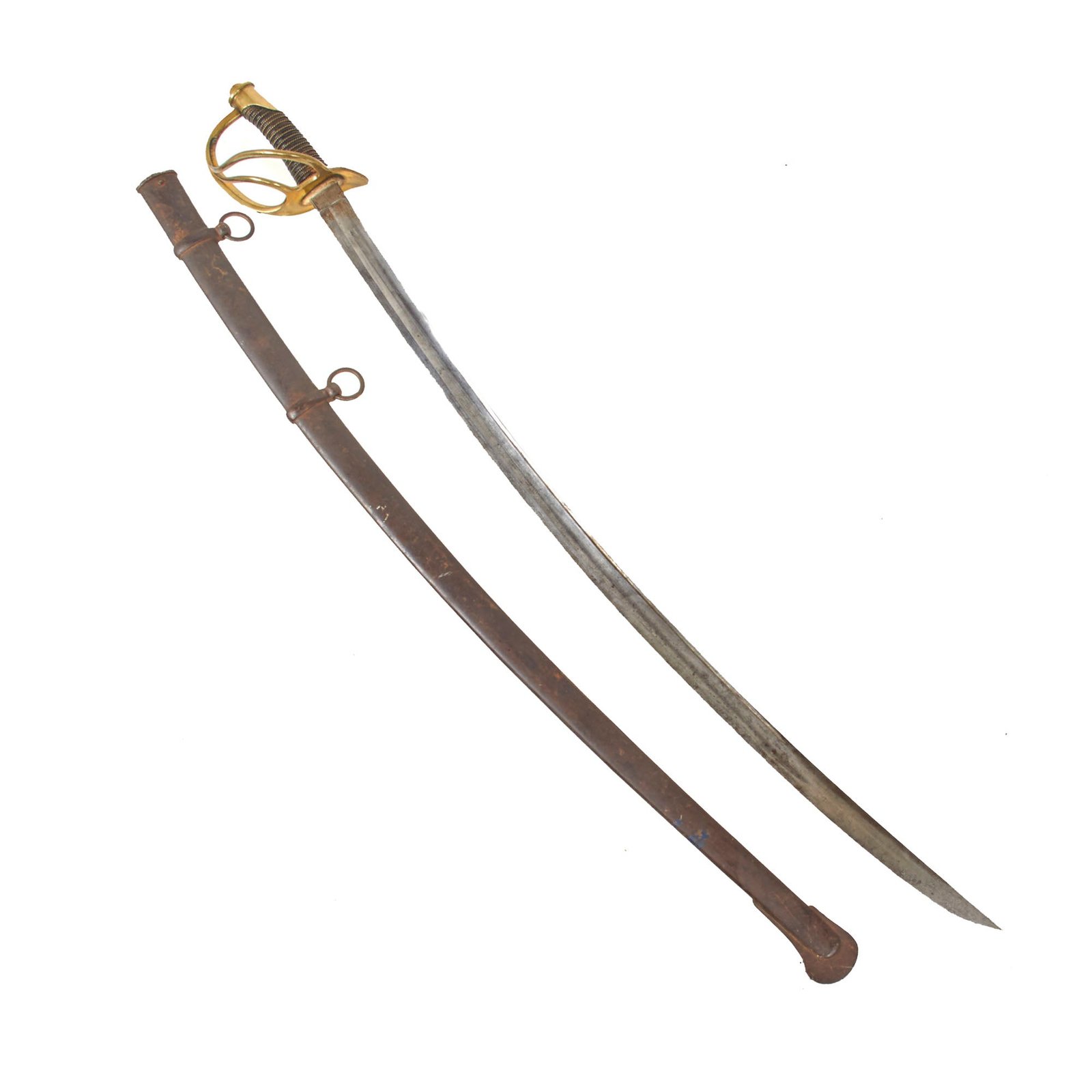 Original U.S Civil War M-1840 "Wrist Breaker" Heavy Cavalry Saber by Horstmann's & Son with Scabbard