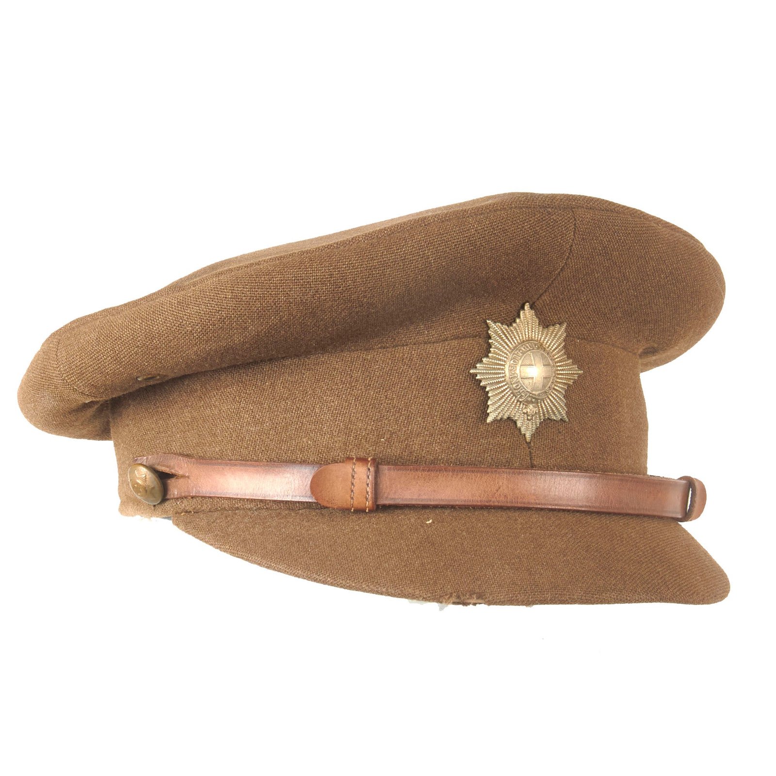 Buy Original British WWII Coldstream Guards Officer Peaked Visor Cap by Edgar Smith of London | Original Firearms Antique For Sale