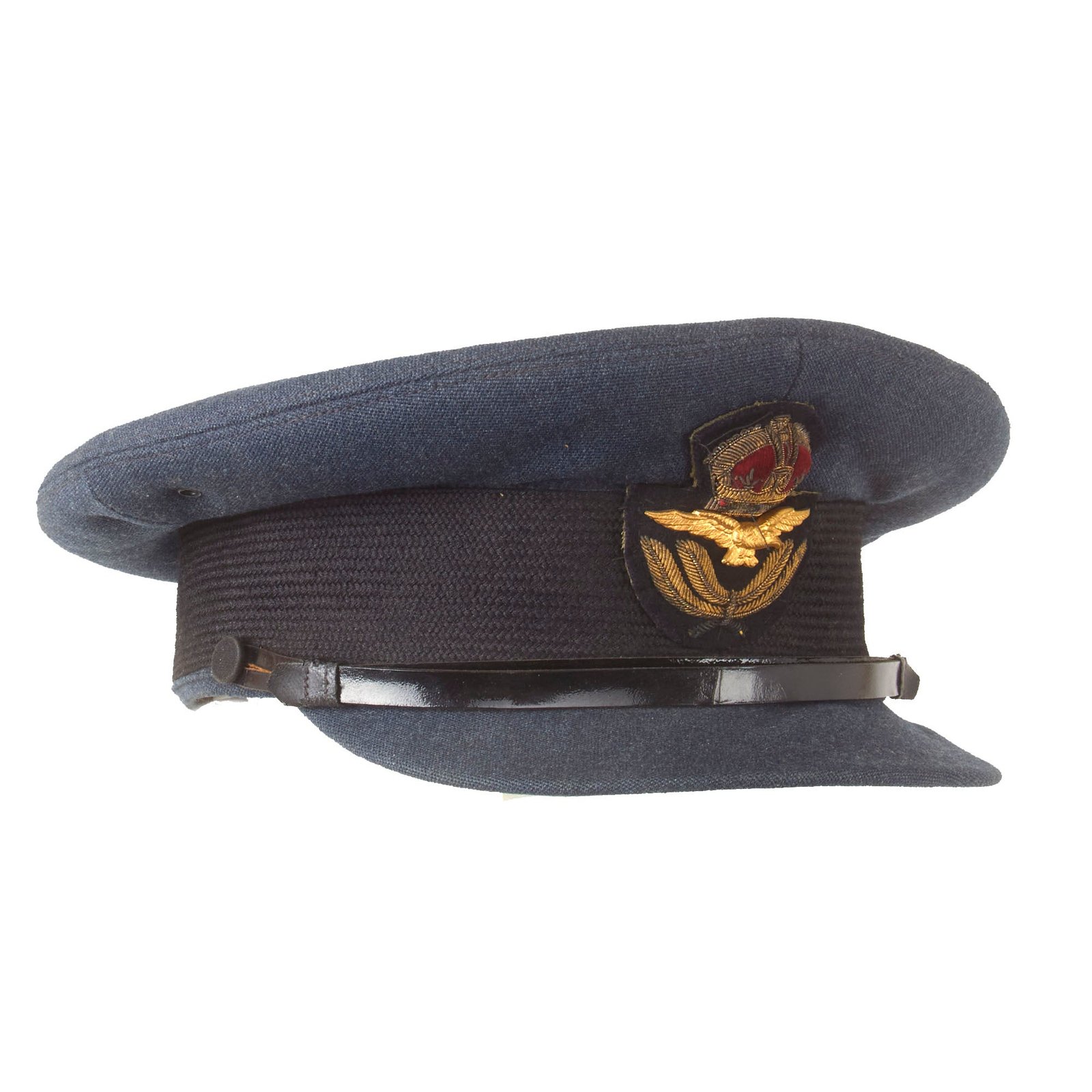 Buy Original British WWII Named Royal Air Force RAF Officer Visor Cap by Tress & Co. of London - N.S. Cinderey | Original Firearms Antique For Sale