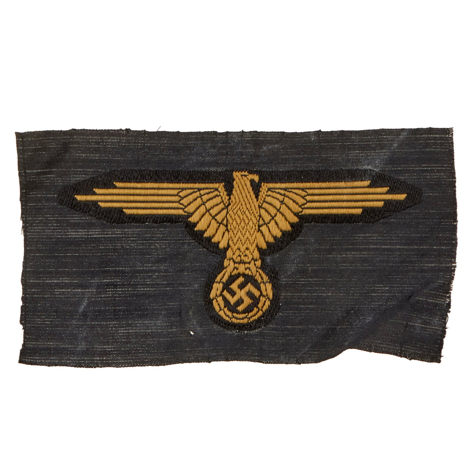 Buy Original German WWII SS BeVo Embroidered Tropical Sleeve Eagle Insignia | Original Firearms Antique For Sale